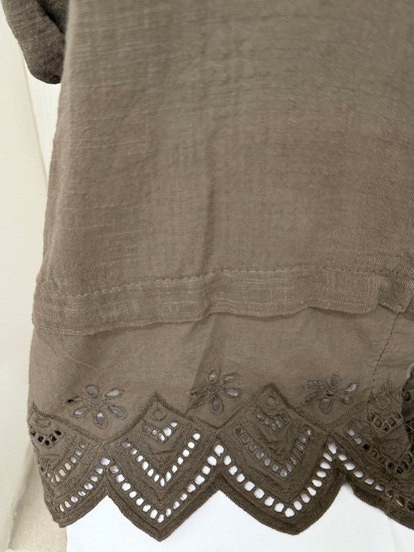 Blusa con bordo sangallo FGD MODA