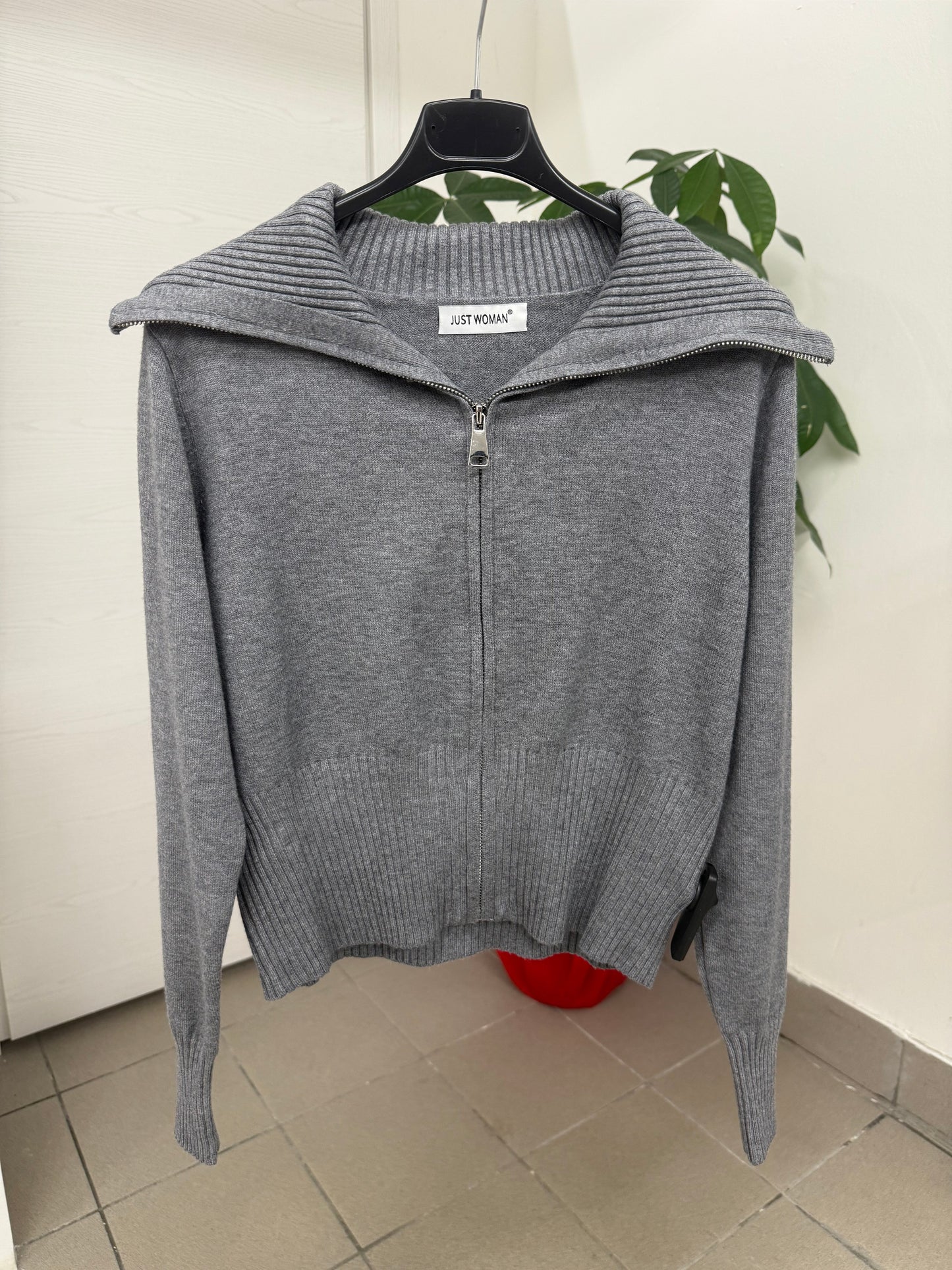Felpa con zip senza cappuccio FGD MODA