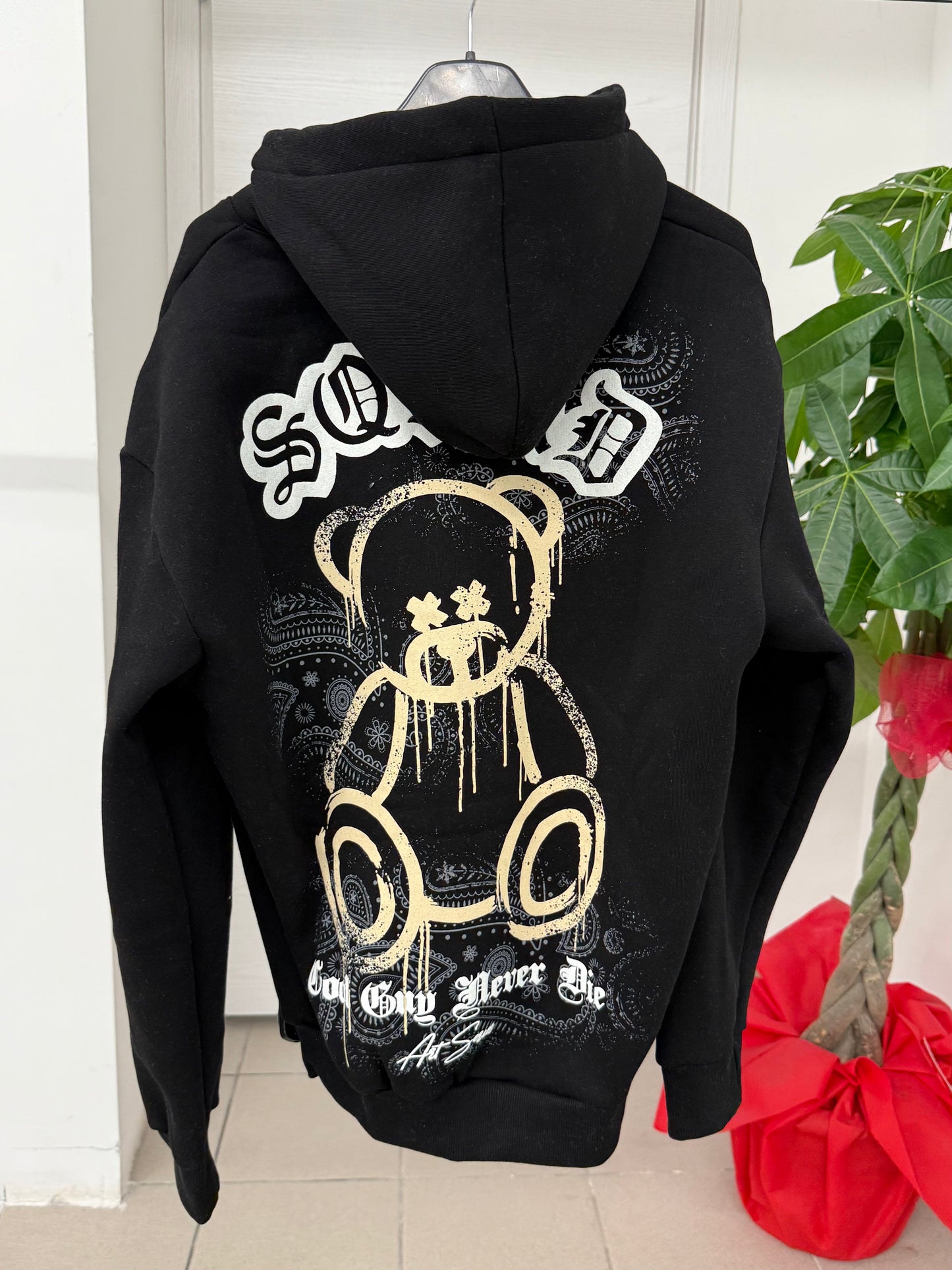 Felpa imbottita a fantasia con cappuccio FGD MODA