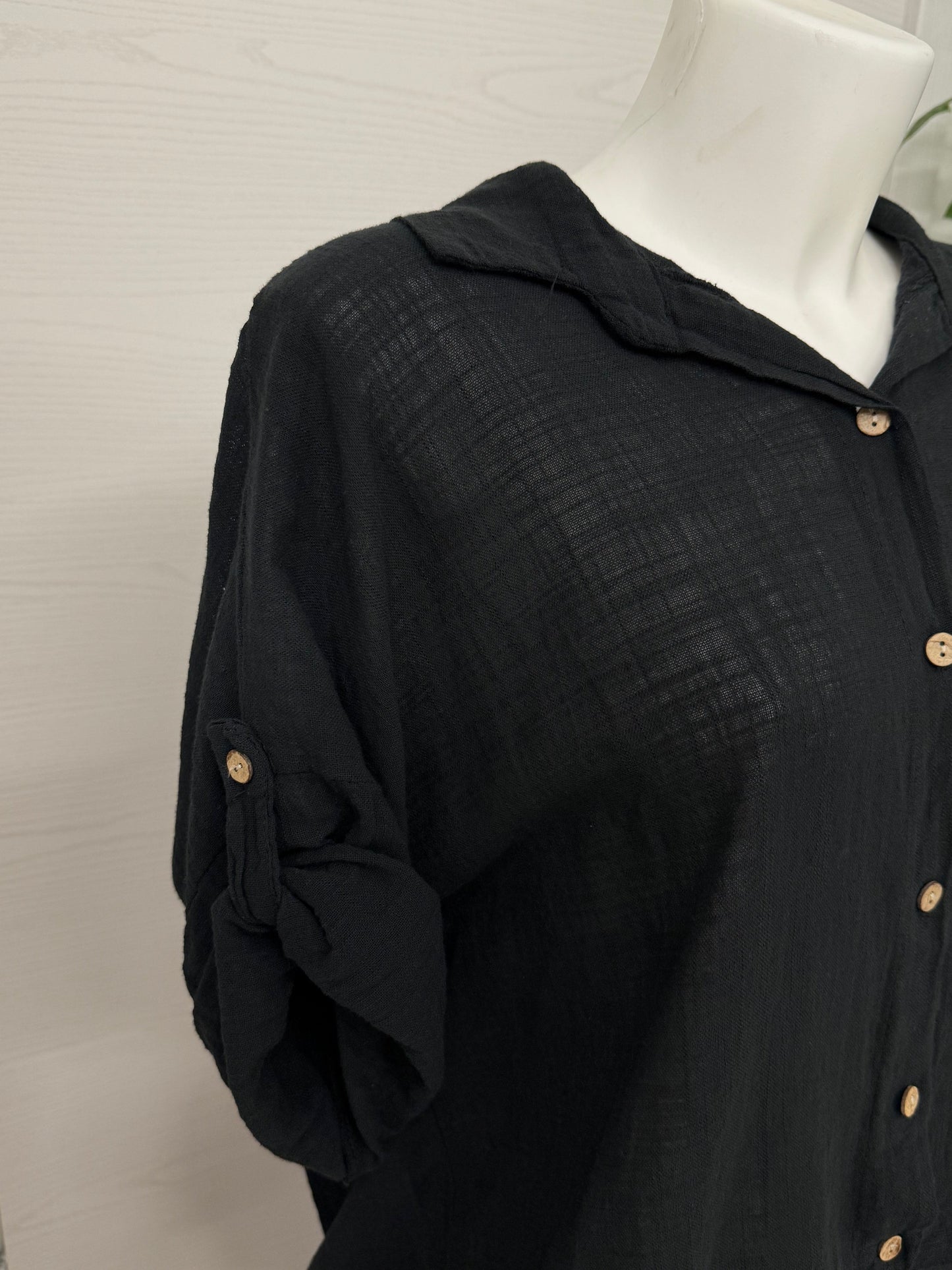 Blusa con bordo sangallo FGD MODA