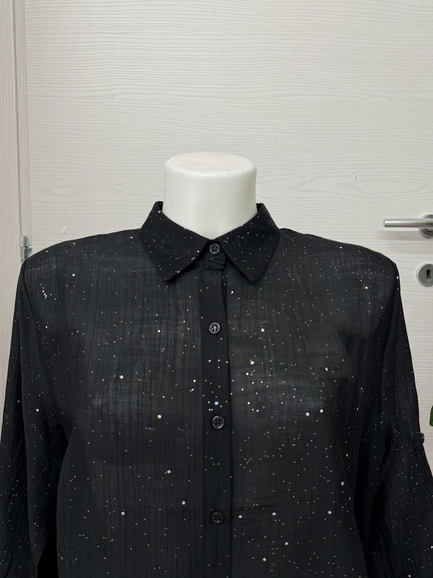 Blusa maniche a 3/4 con brillantini FGD MODA