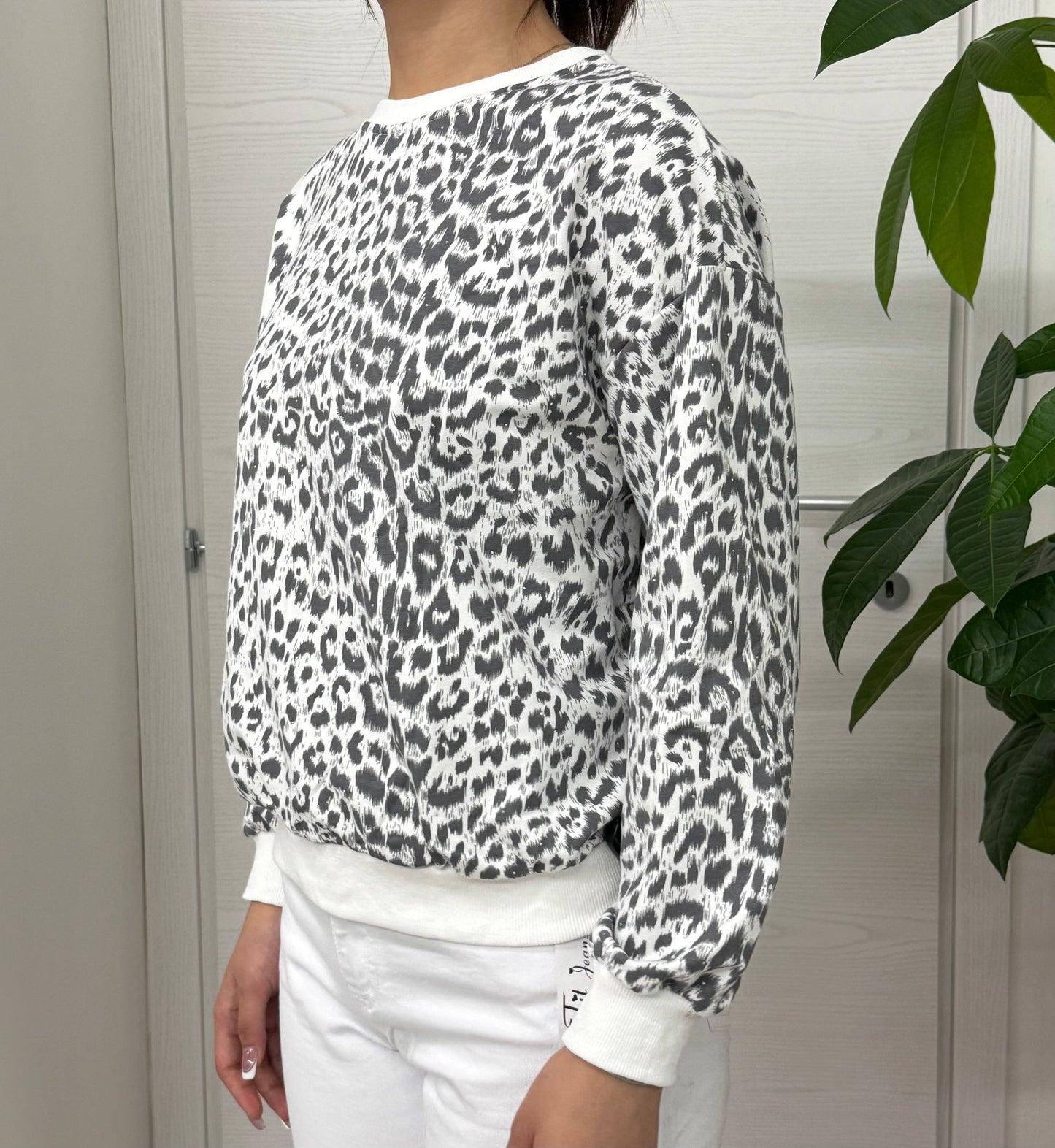 Felpa leopardata brillantinata FGD MODA