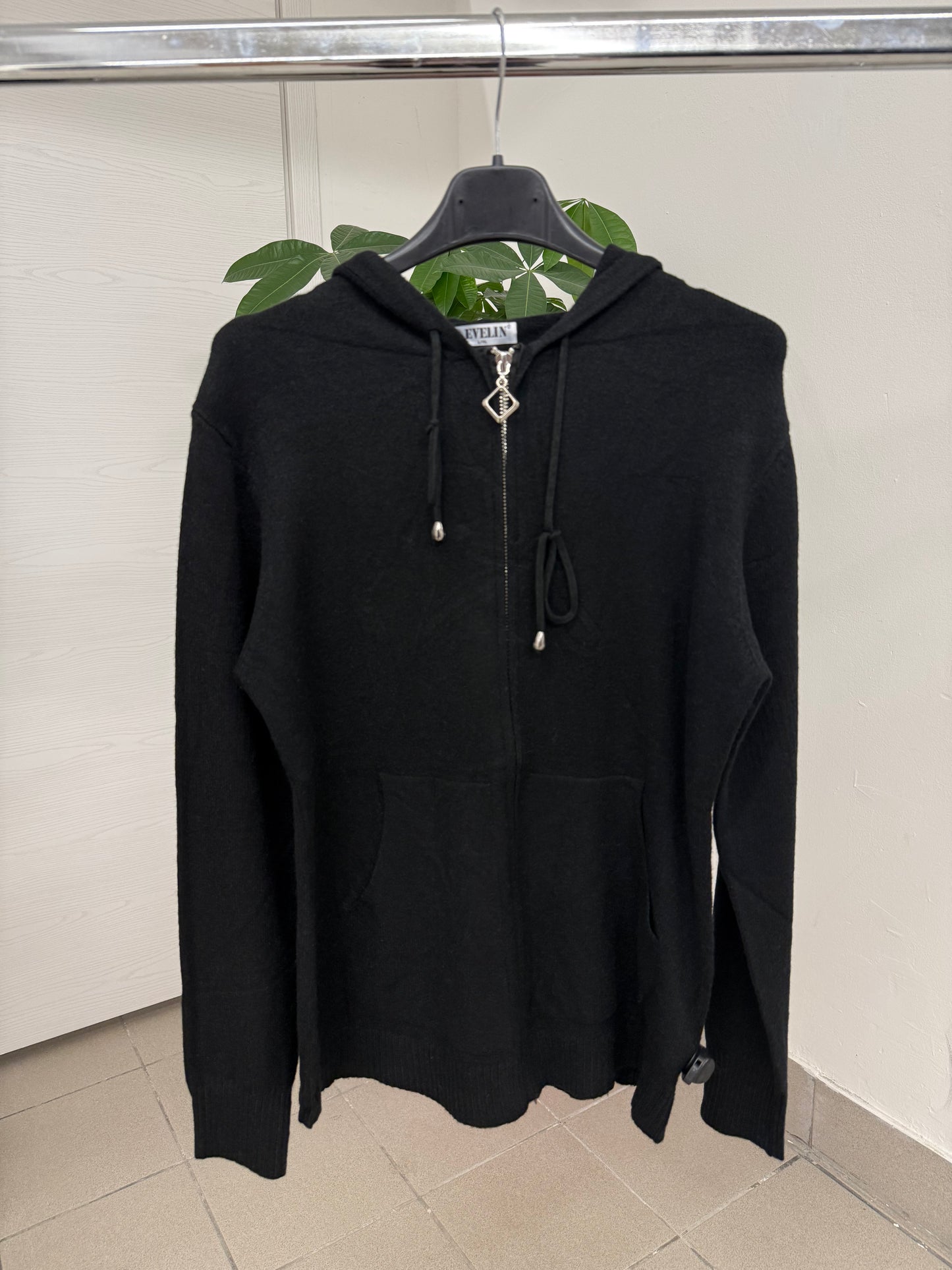 Felpa con zip con cappuccio
