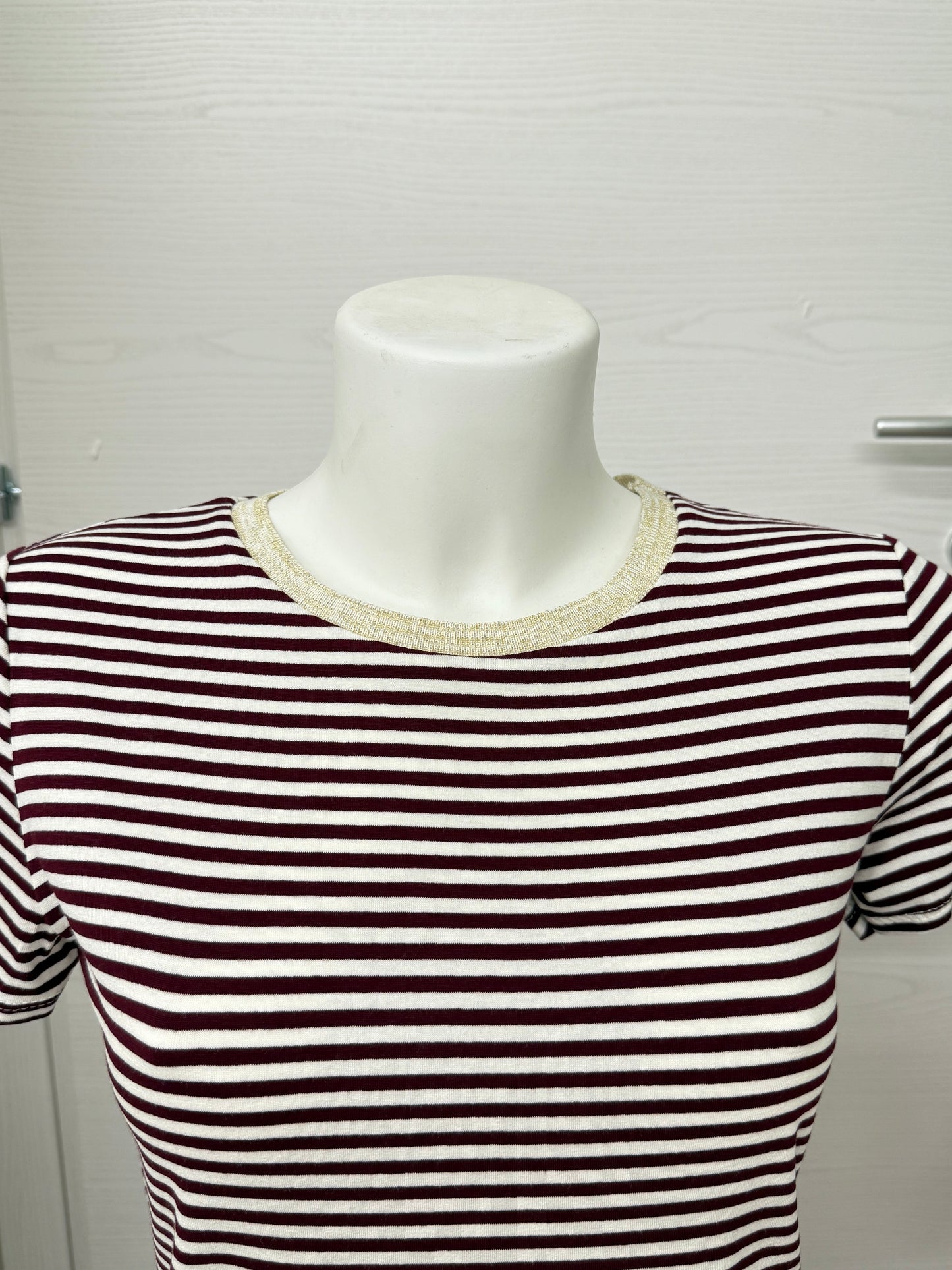 Maglietta a righe con colletto lurex FGD MODA