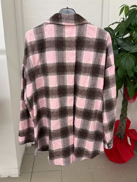 Camicia scozzese brillantina con taschino FGD MODA