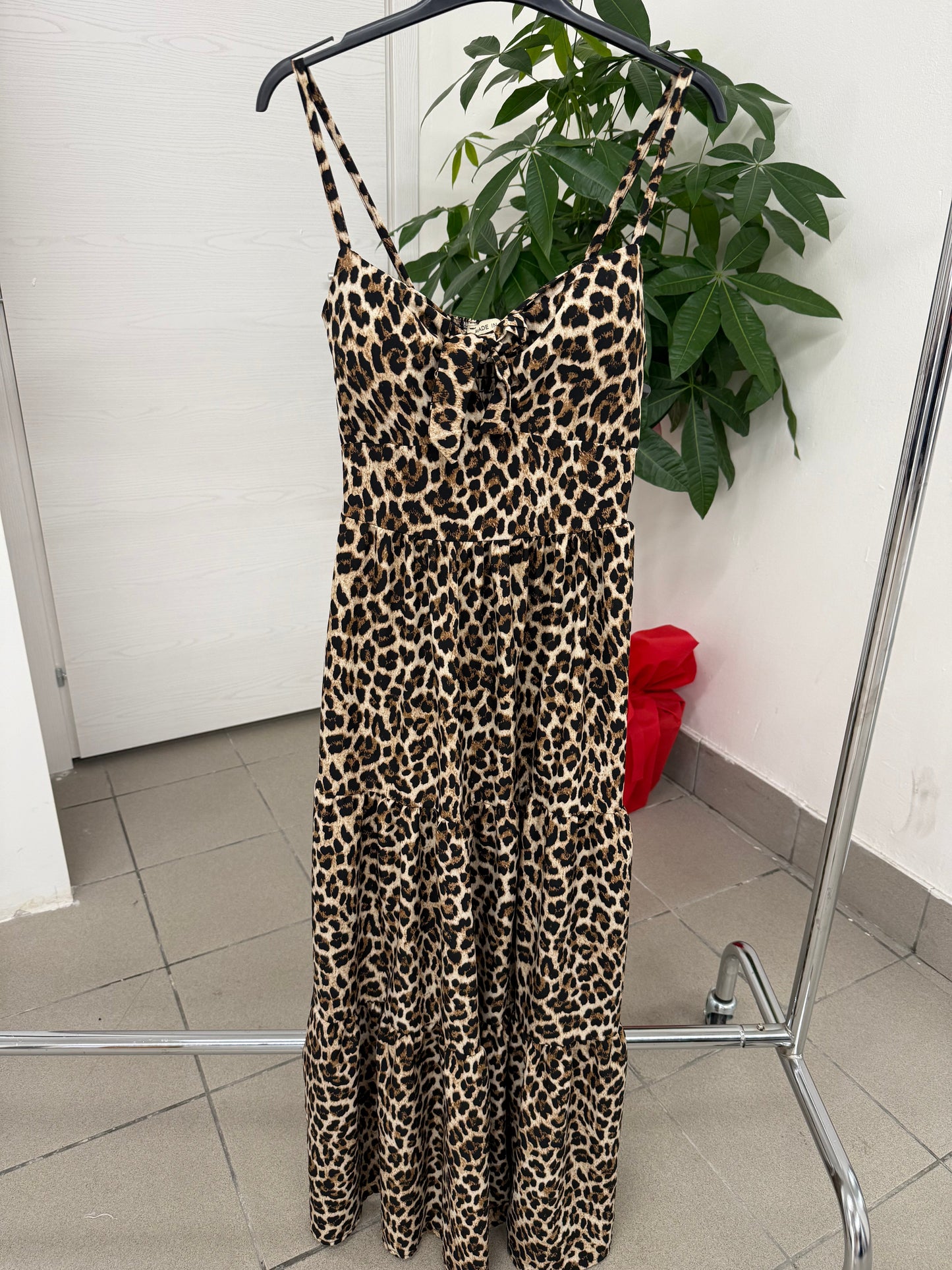 Abito lungo con fiocco davanti FGD MODA