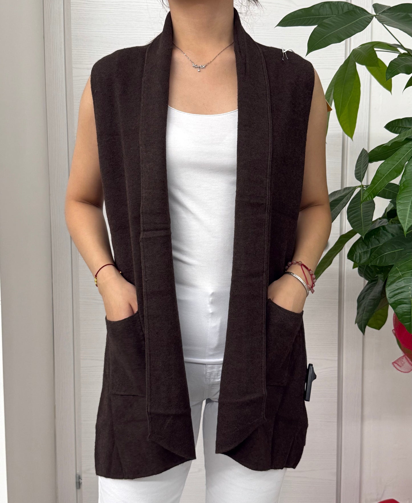 Cardigan smanicato FGD MODA