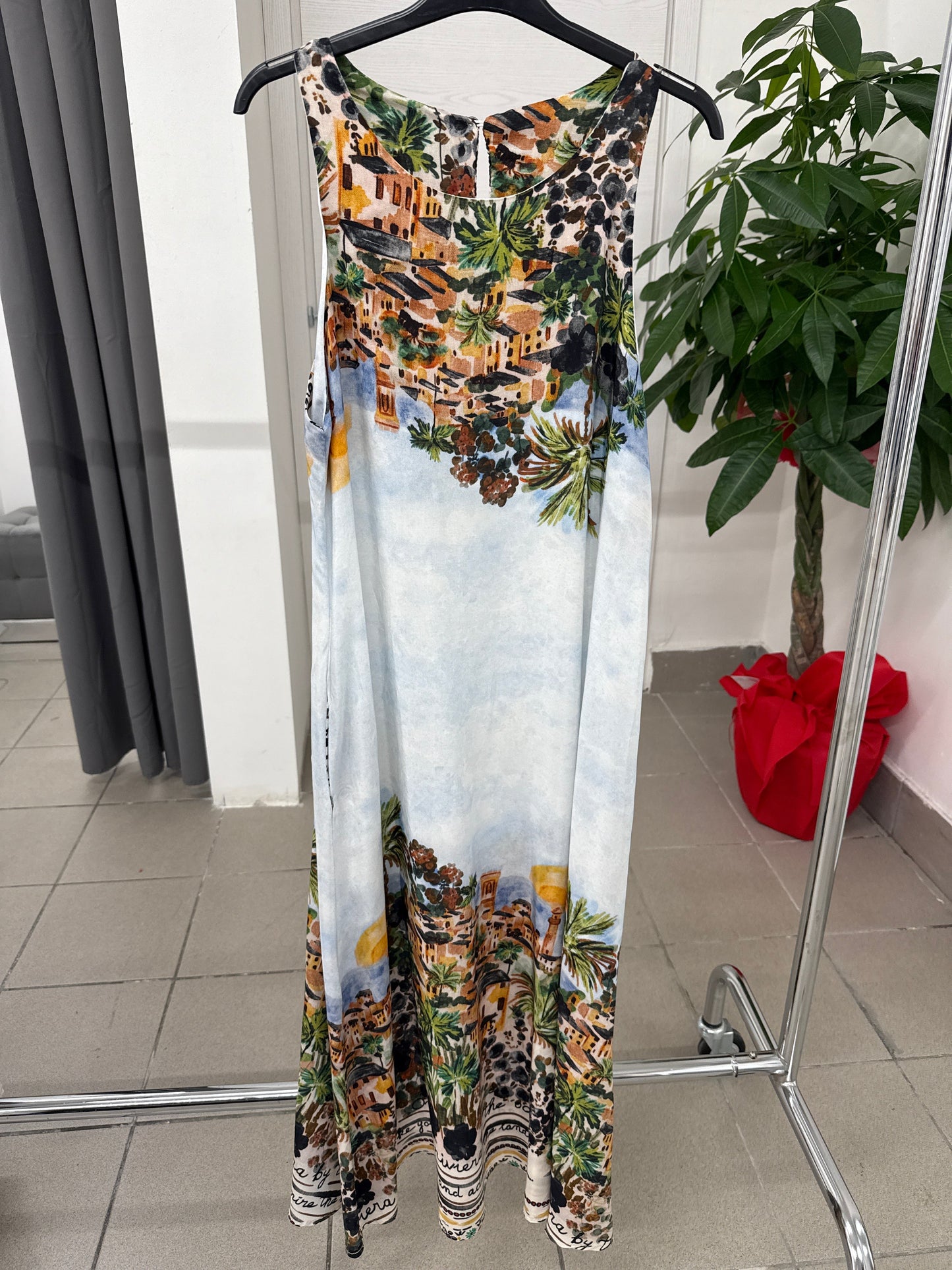 Abito lungo Paesaggio con tasche FGD MODA