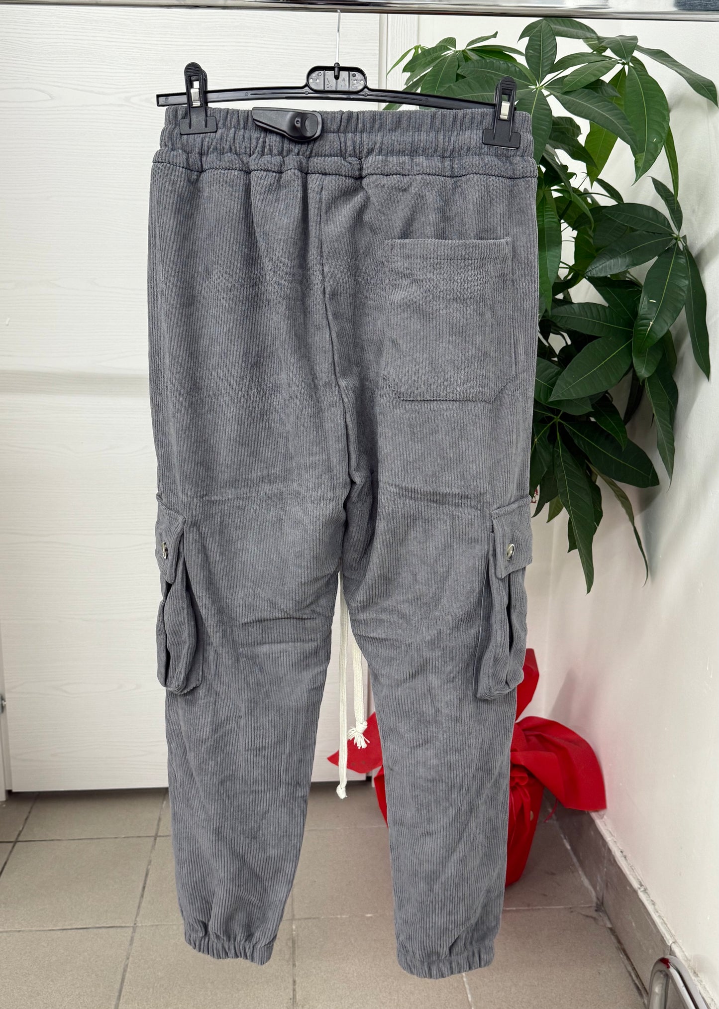 Pantaloni tuta a costine cargo Duca Homme