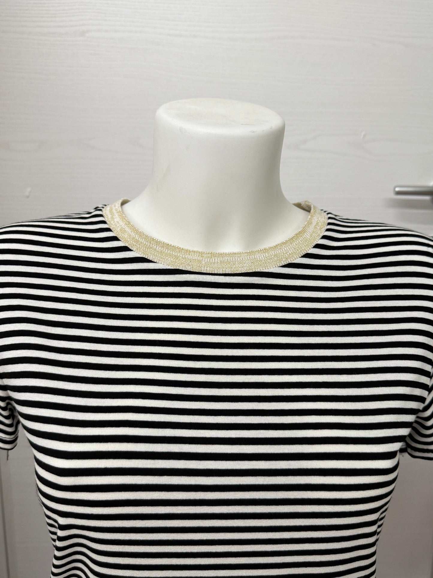 Maglietta a righe con colletto lurex FGD MODA
