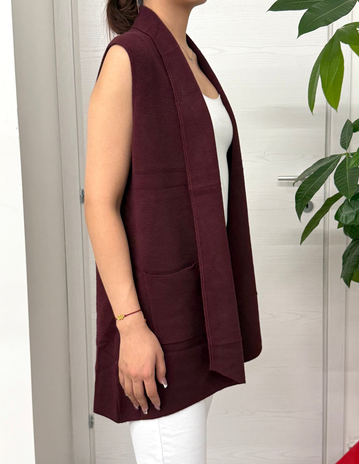 Cardigan smanicato FGD MODA