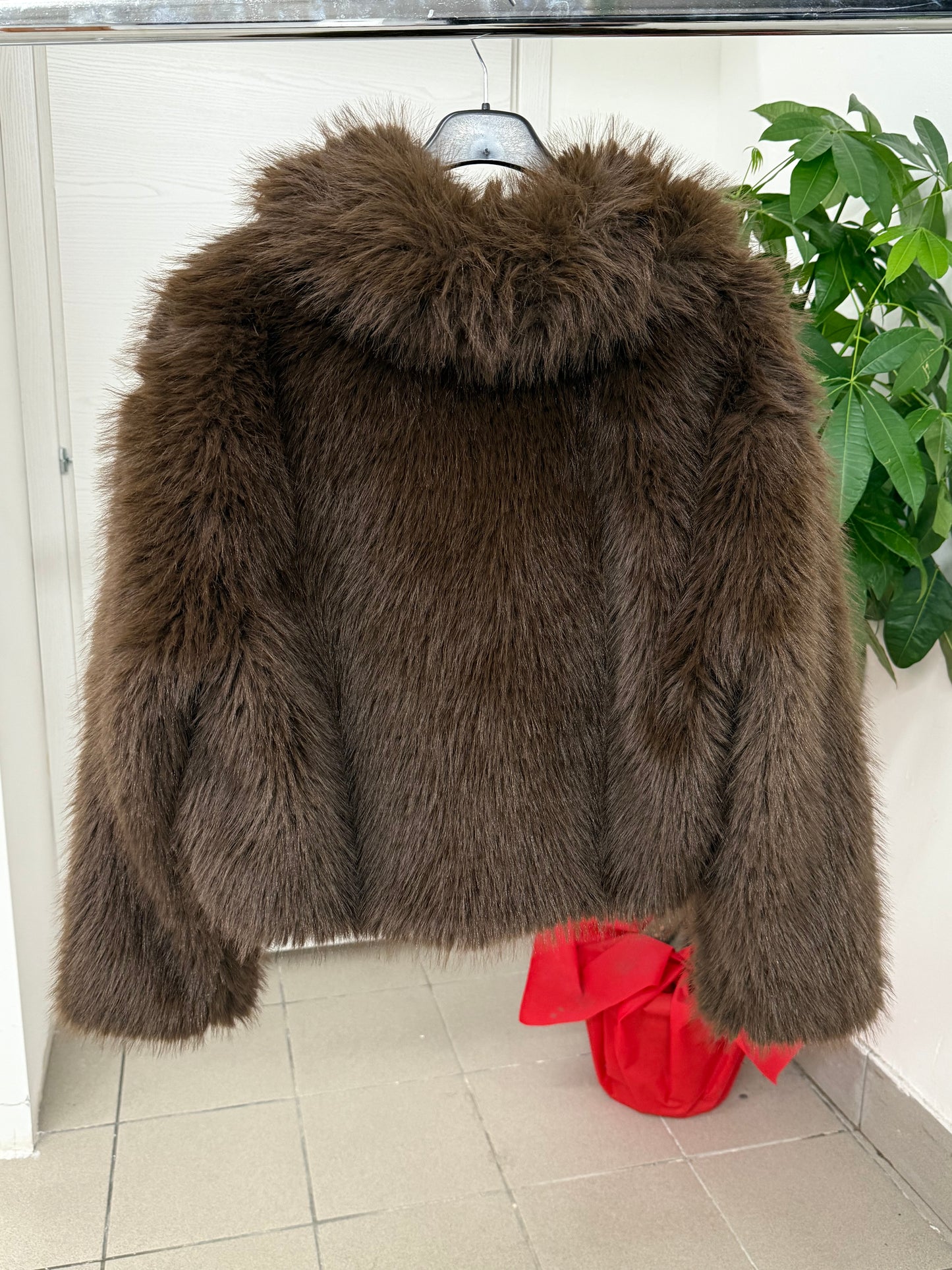 Cappotto a pelliccia crop fit FGD MODA