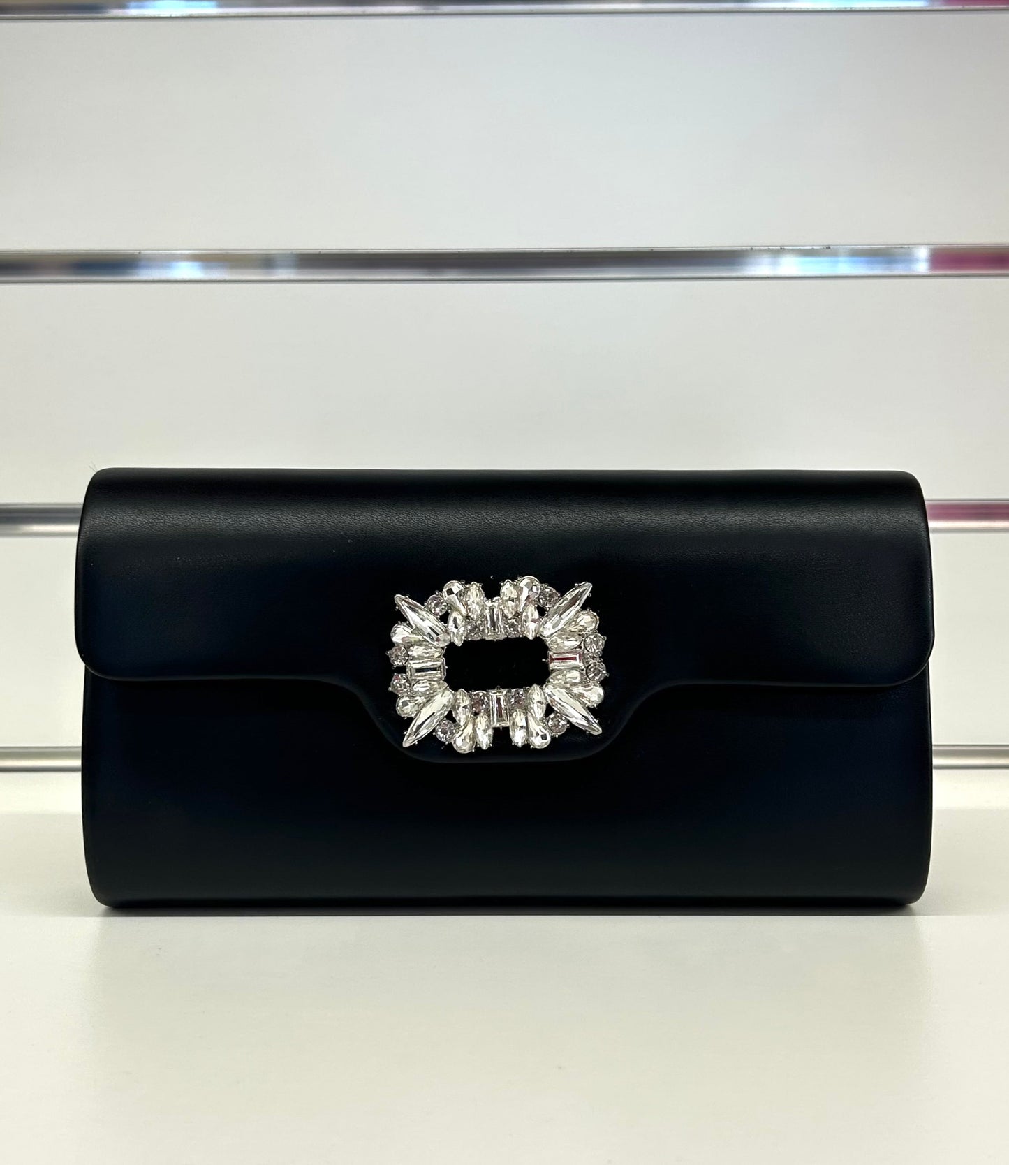 Pochette clutch con diamanti e tracolla FGD MODA