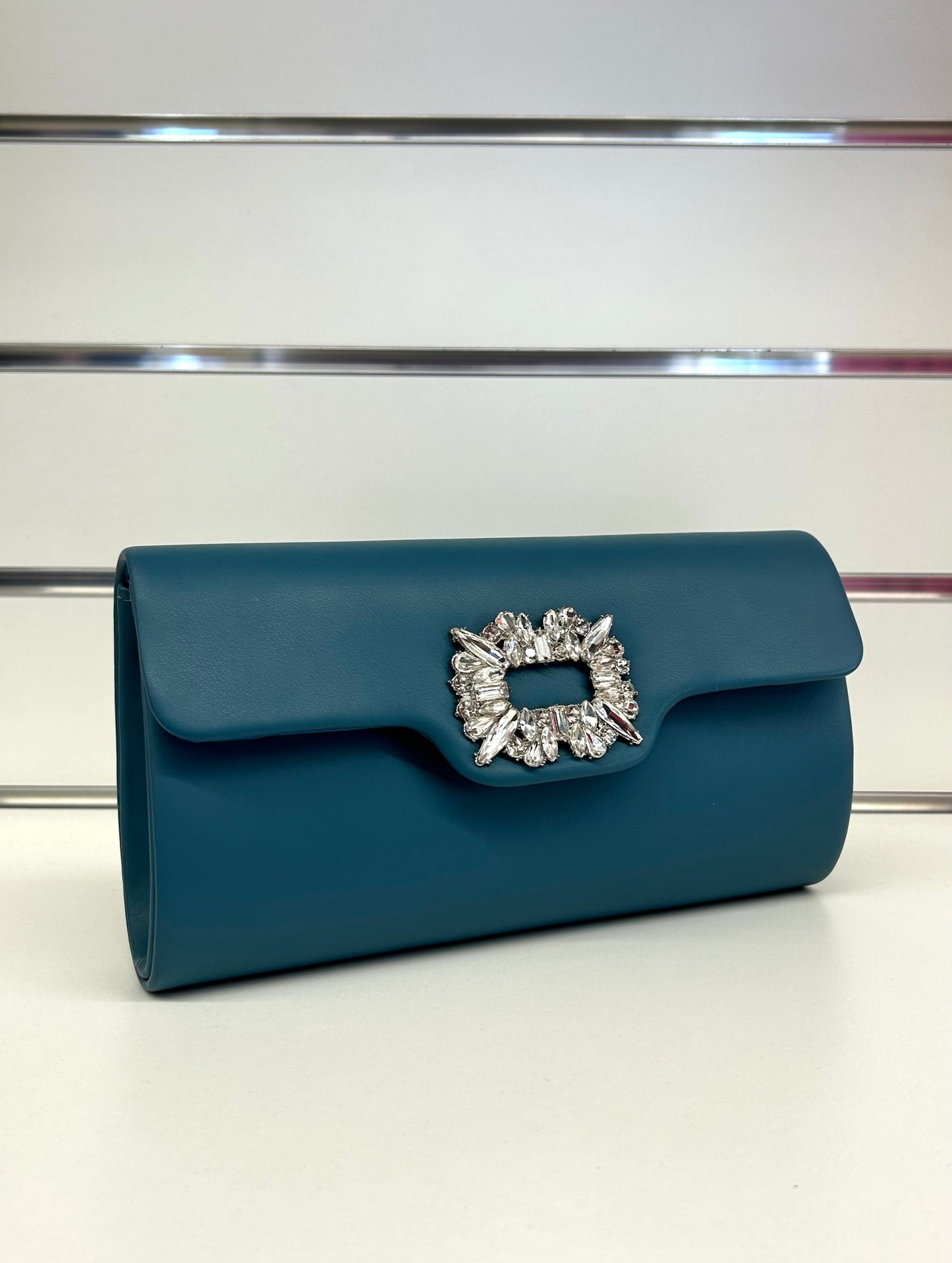 Pochette clutch con diamanti e tracolla FGD MODA