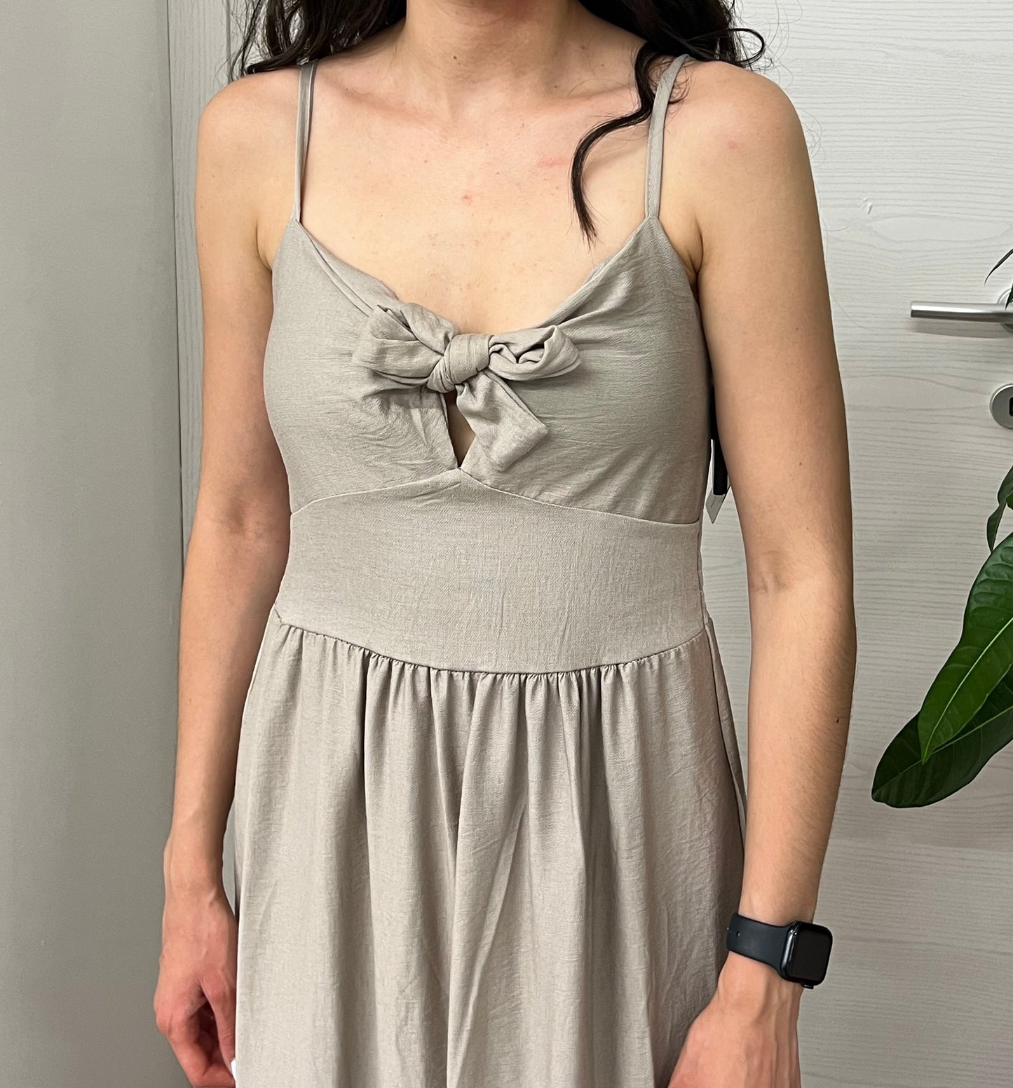 Abito lungo con fiocco davanti FGD MODA