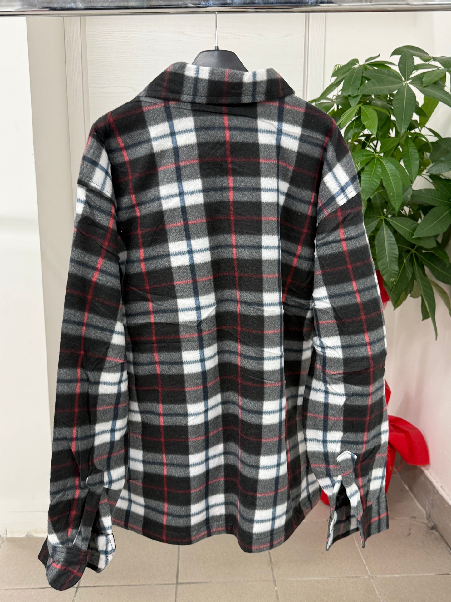 Giacca a camicia scozzese imbottito con tasche FGD MODA