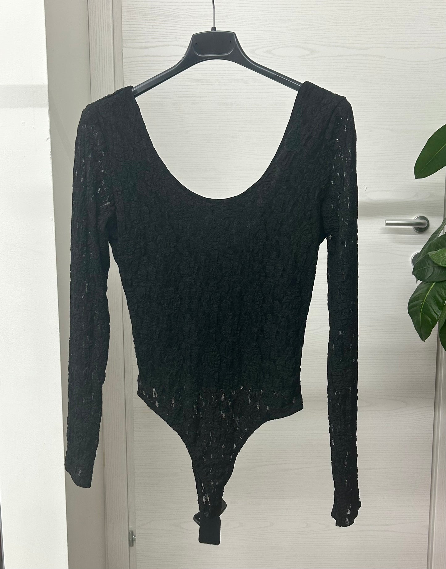 Body in pizzo a maniche lunghe