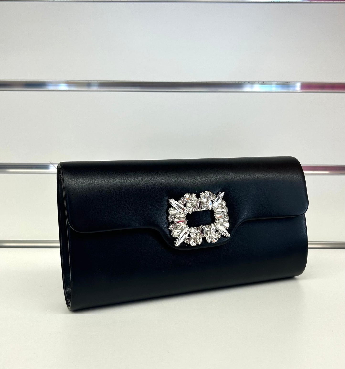 Pochette clutch con diamanti e tracolla FGD MODA