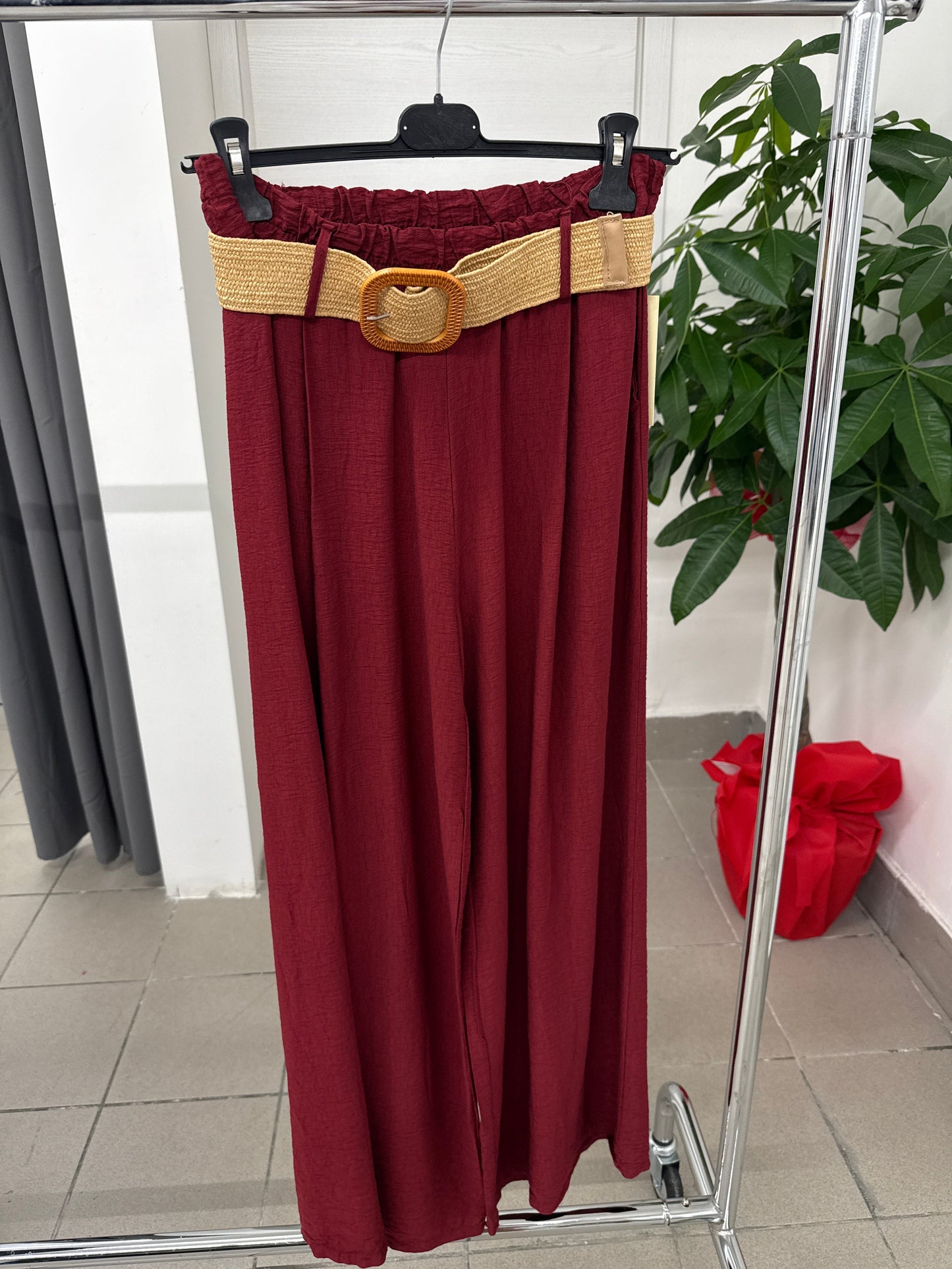 Pantaloni a palazzo con cinta FGD MODA