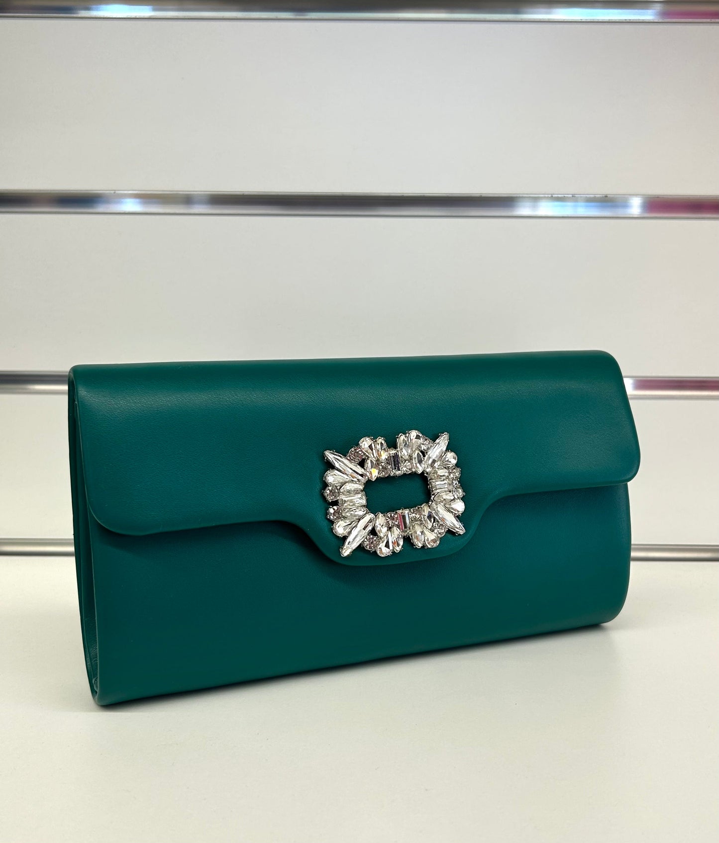 Pochette clutch con diamanti e tracolla FGD MODA