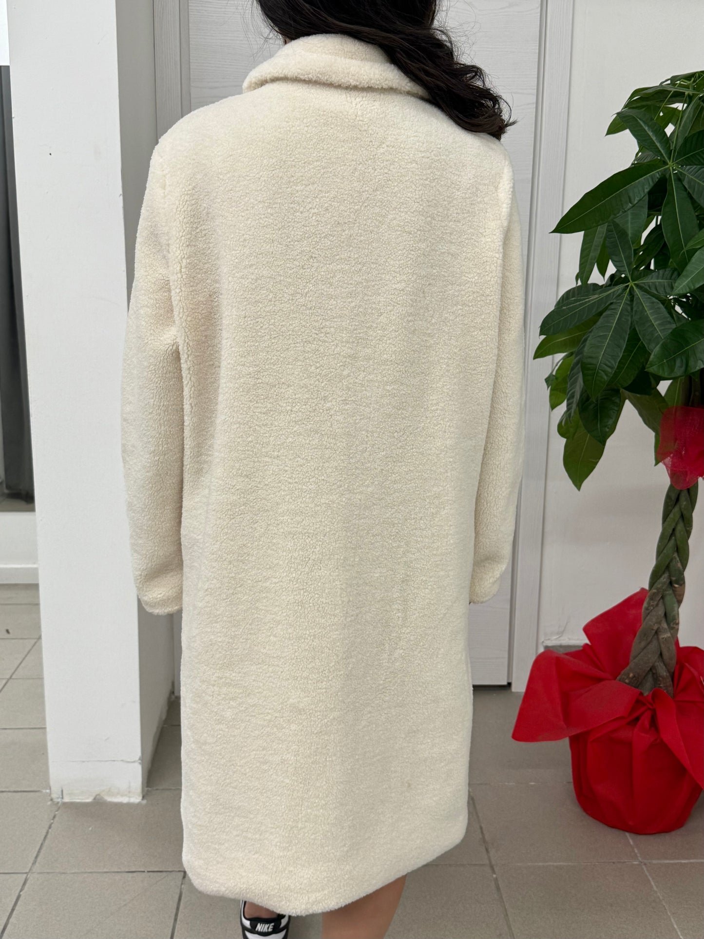 Cappotto lungo con pelliccia Teddy FGD MODA