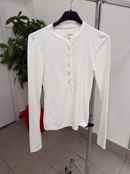 Magliettina in lycra con bottoni FGD MODA