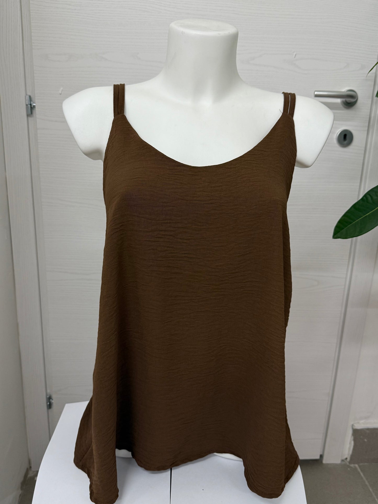 Canotta con perle sul retro FGD MODA