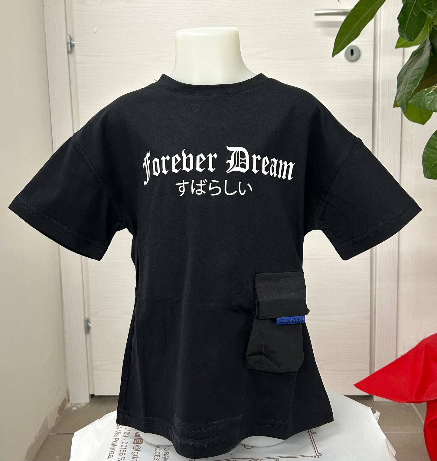 T-shirt con scritta e taschino FGD MODA
