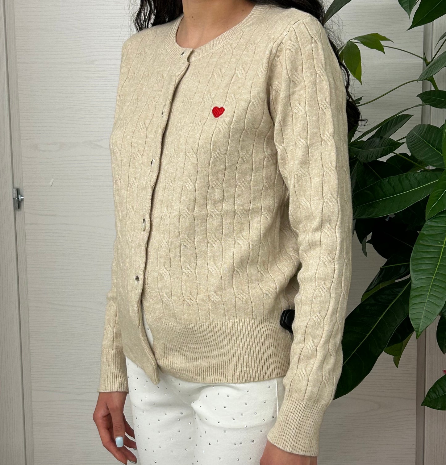 Cardigan con cuoricino