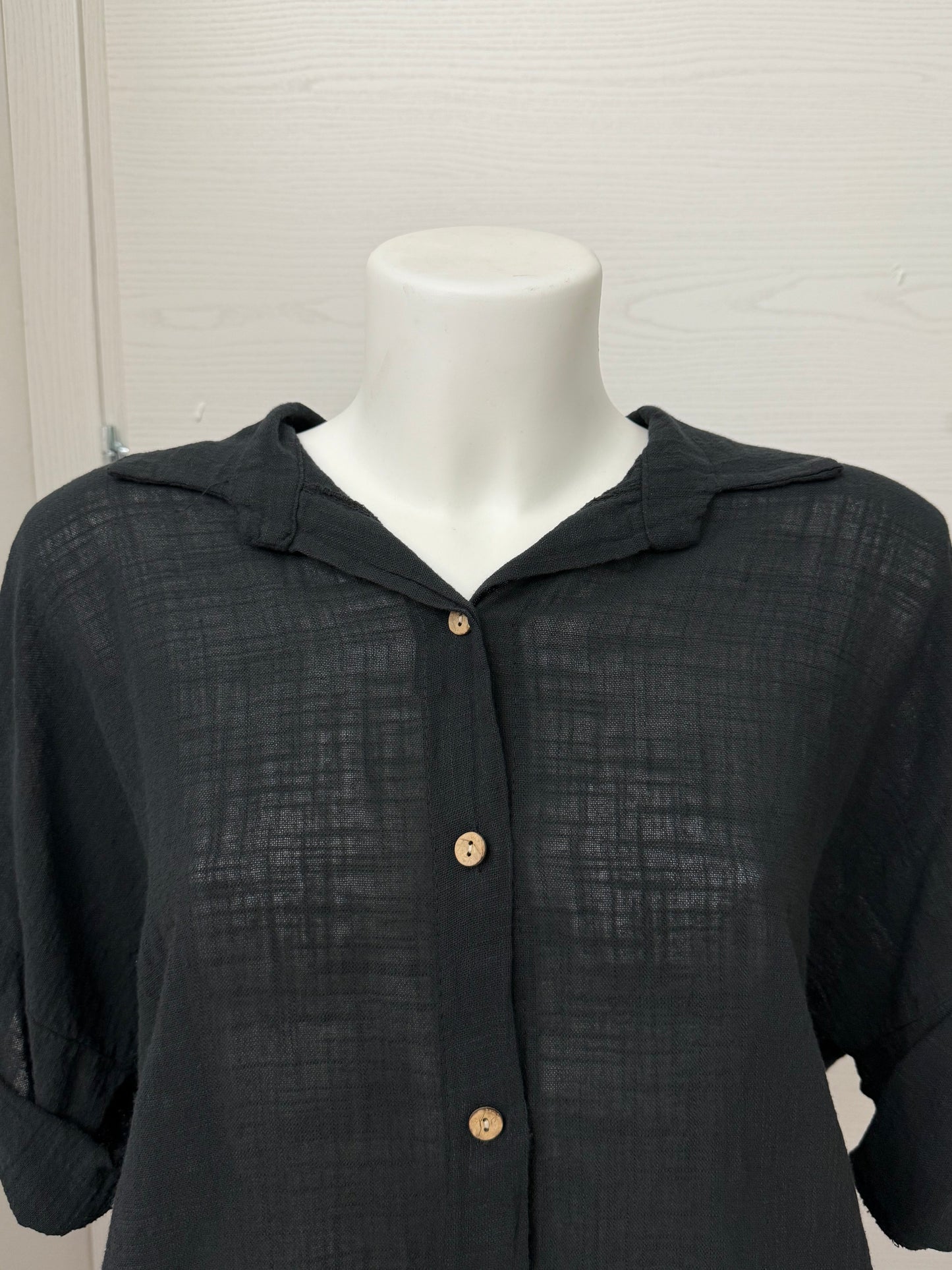 Blusa con bordo sangallo FGD MODA