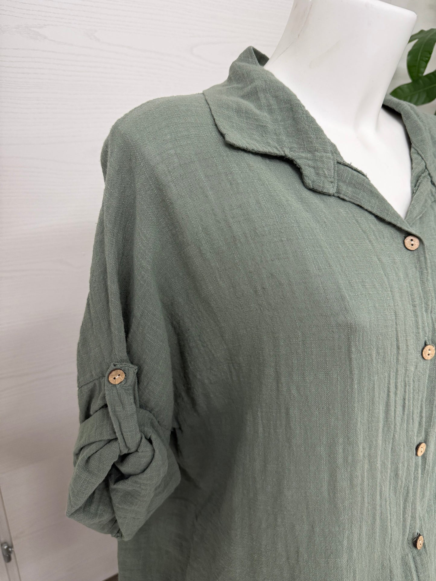 Blusa con bordo sangallo FGD MODA