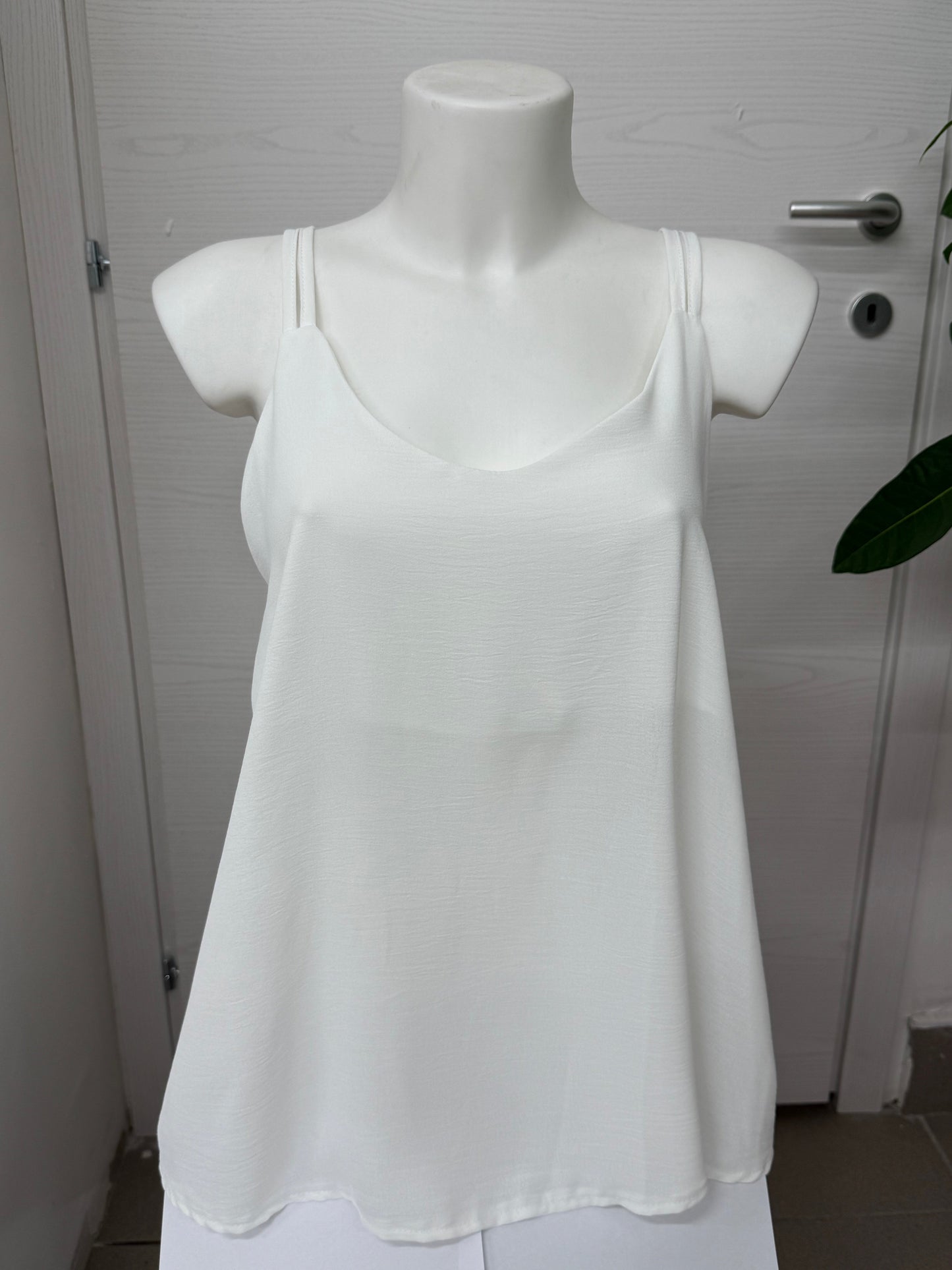 Canotta con perle sul retro FGD MODA