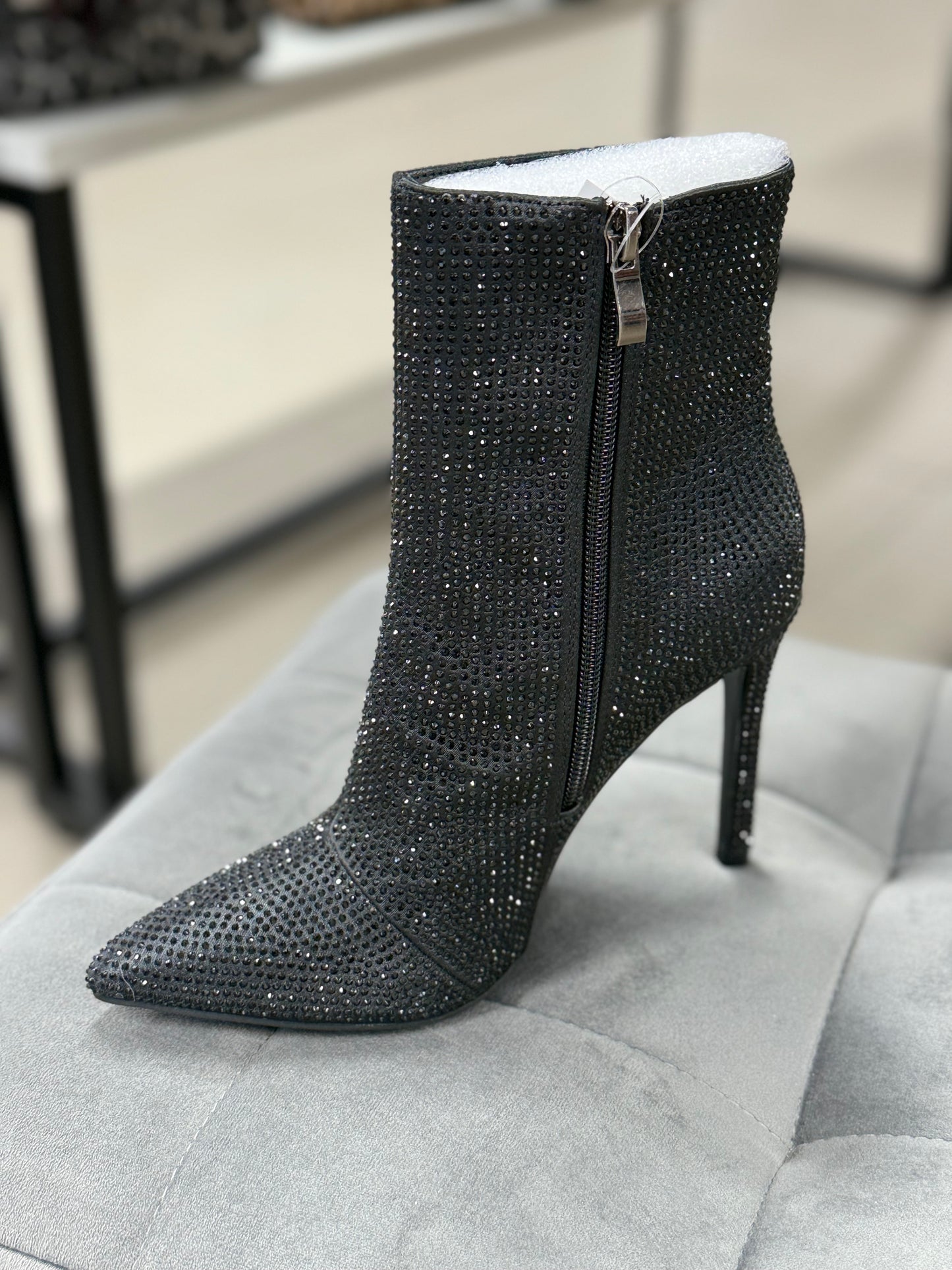 Stivaletti brillantinati tacco 10.5cm