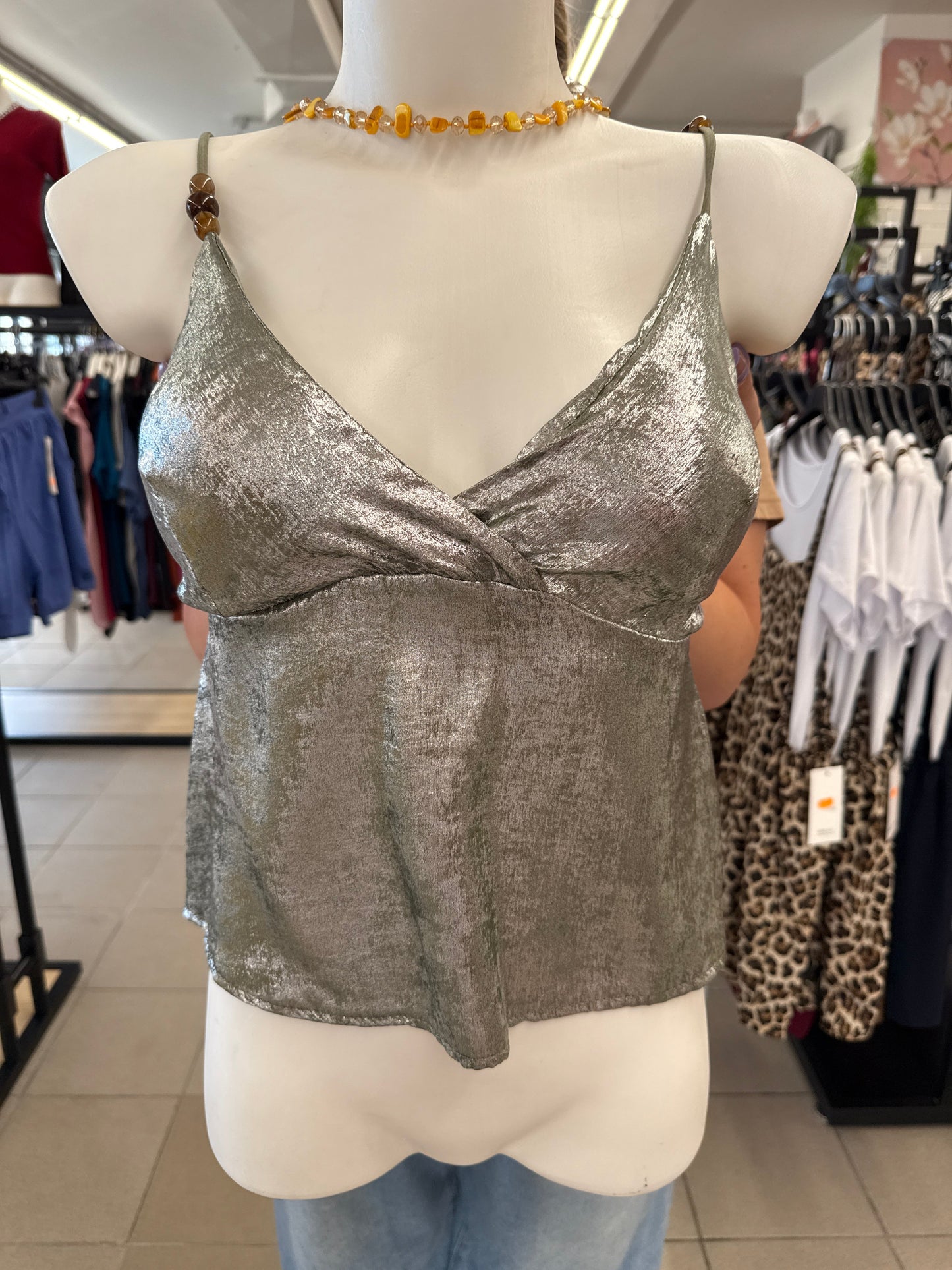 Top effetto metallizzato FGD MODA