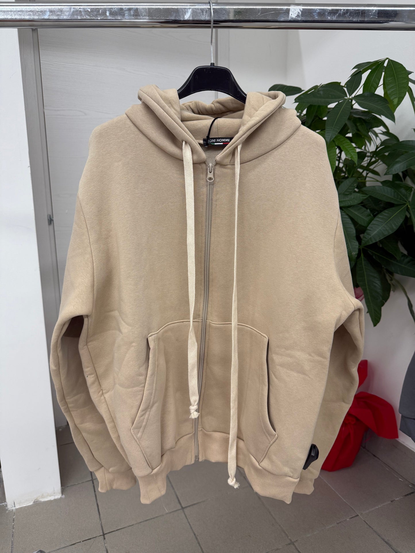 Felpa con zip con cappuccio FGD MODA