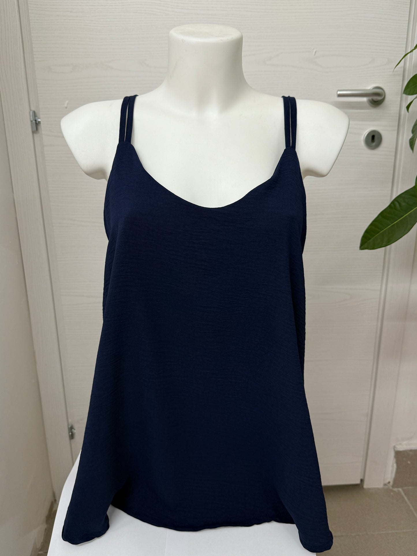 Canotta con perle sul retro FGD MODA