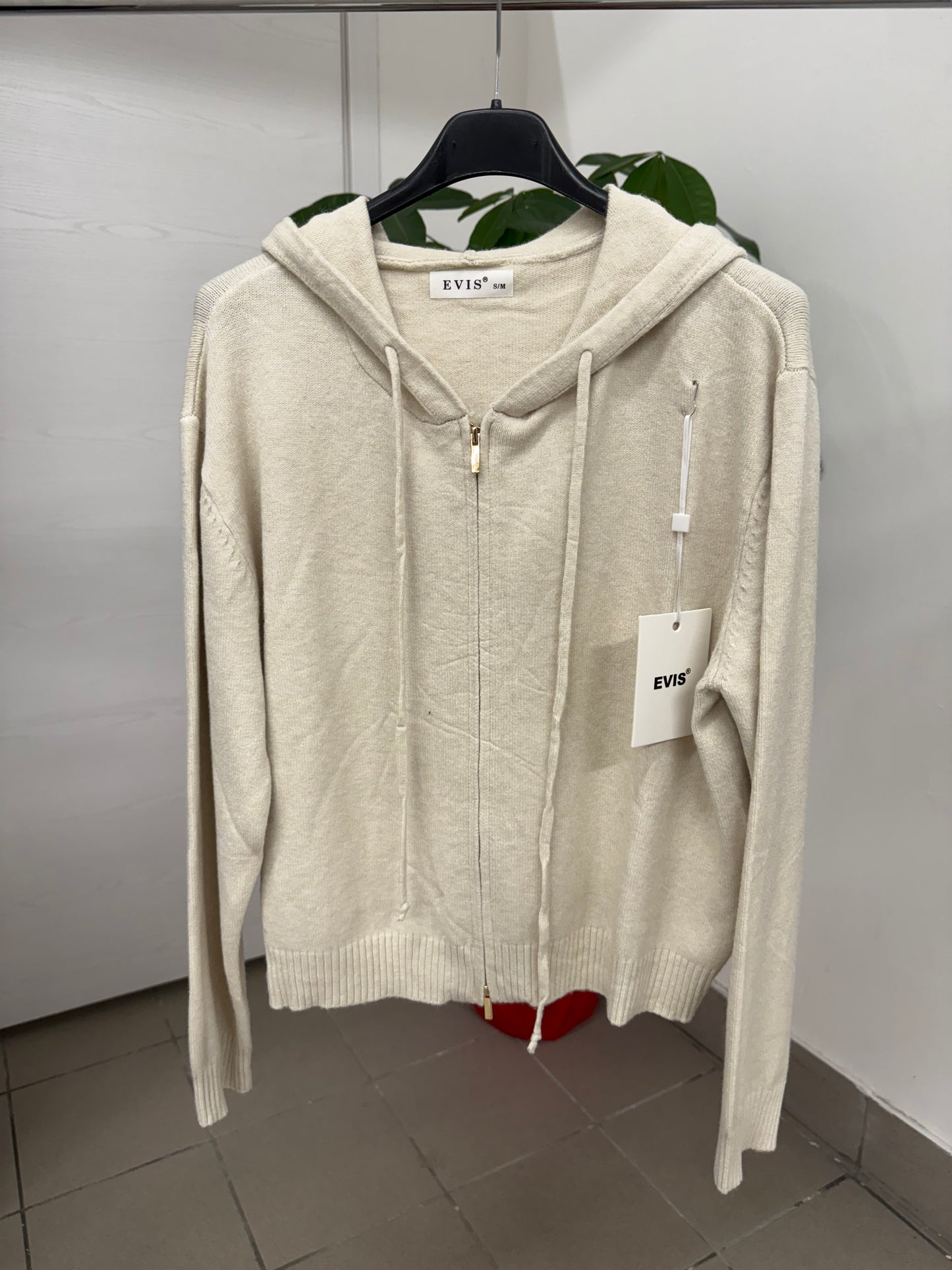 Felpa con zip con cappuccio