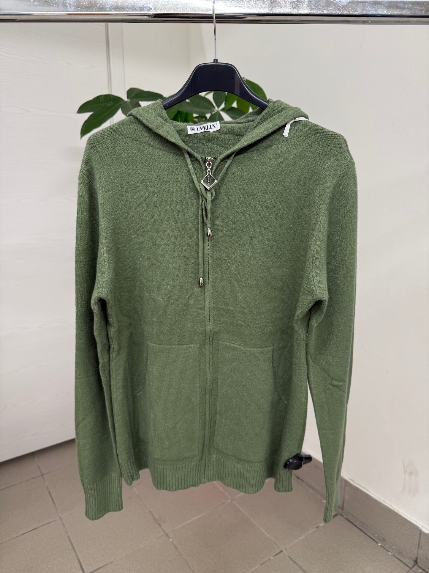 Felpa con zip con cappuccio