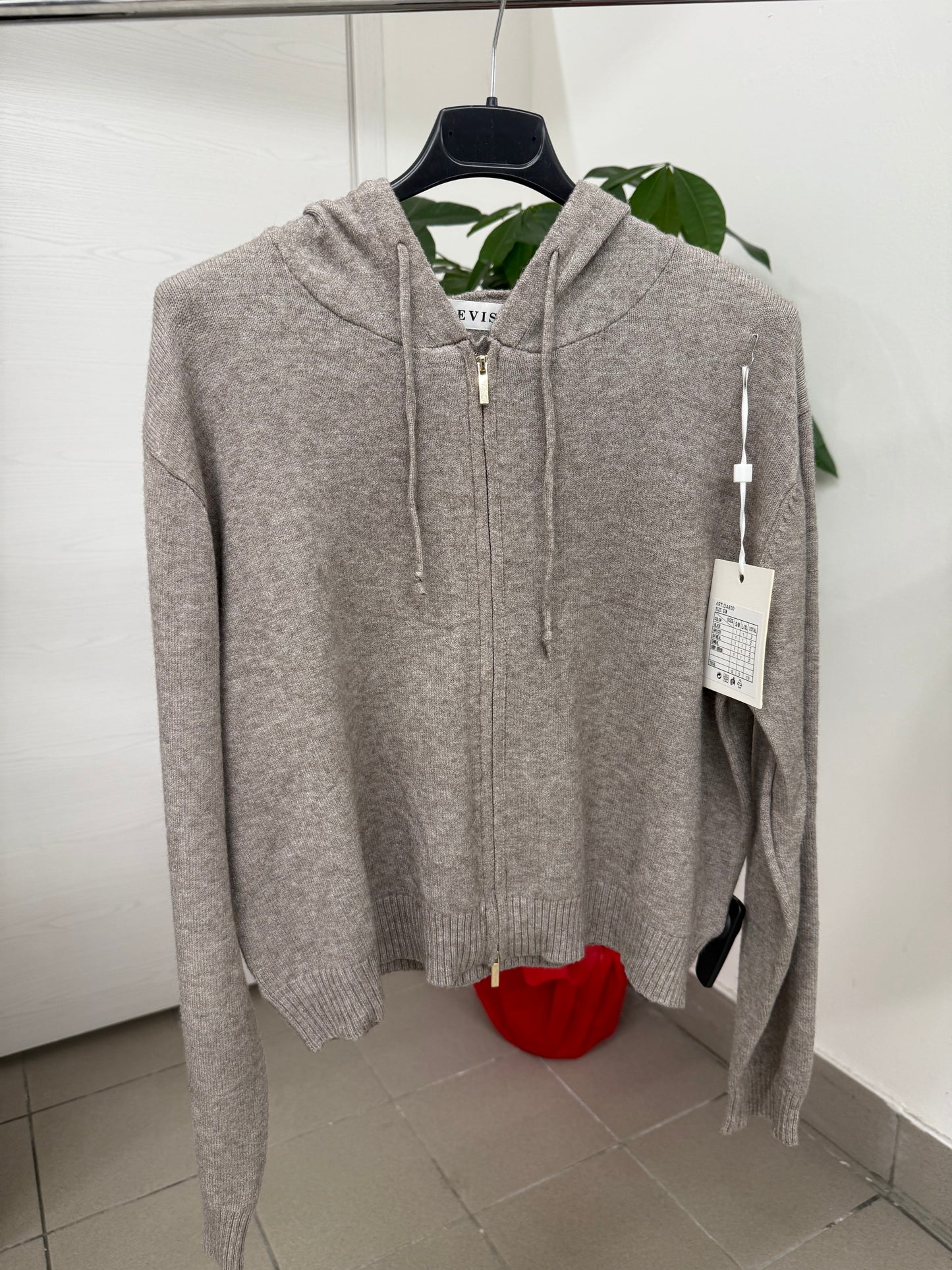 Felpa con zip con cappuccio