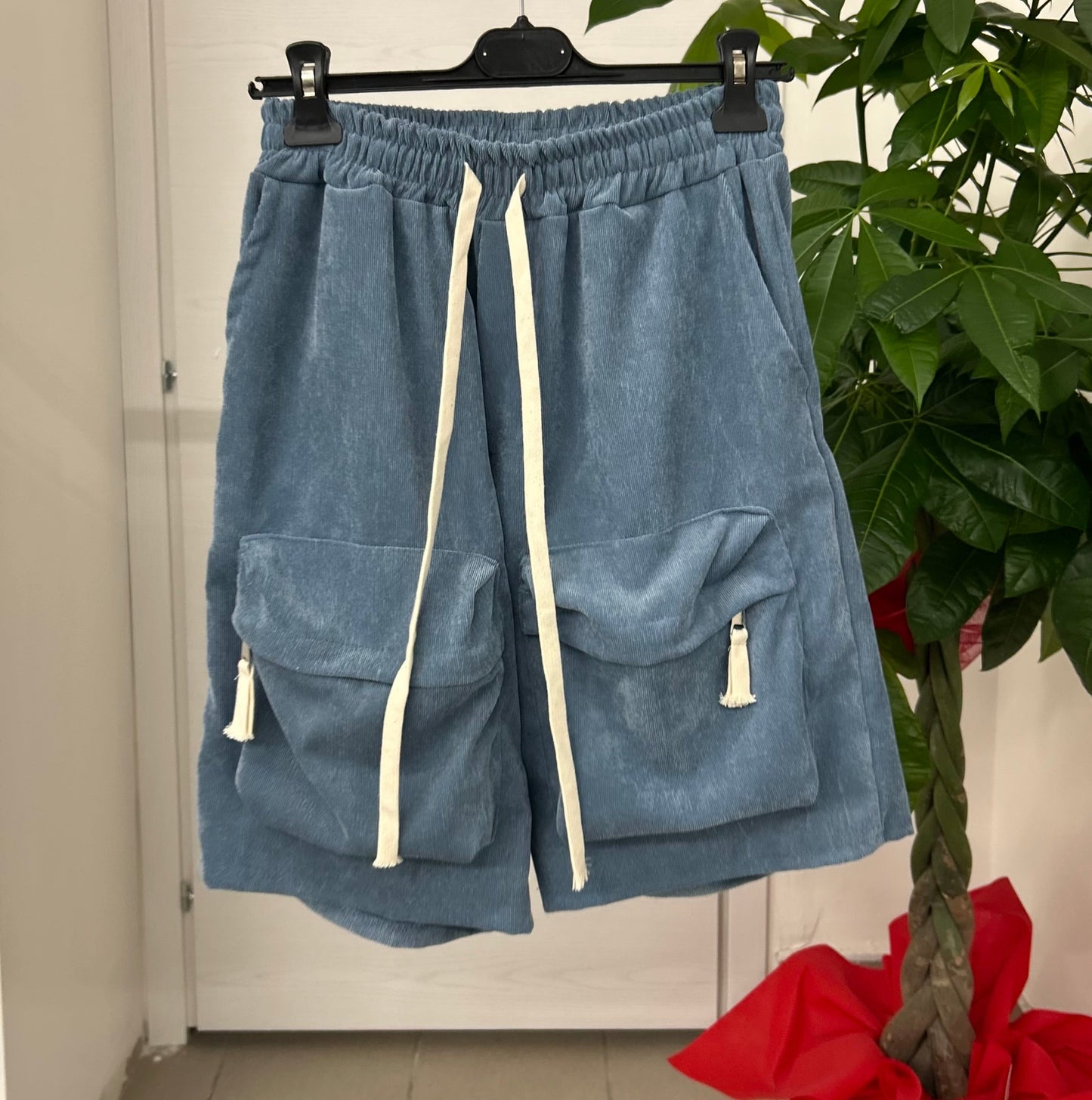 Pantaloncini cargo effetto ciniglia FGD MODA