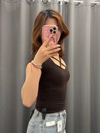 Maglietta in Lycra con Intreccio FGD MODA