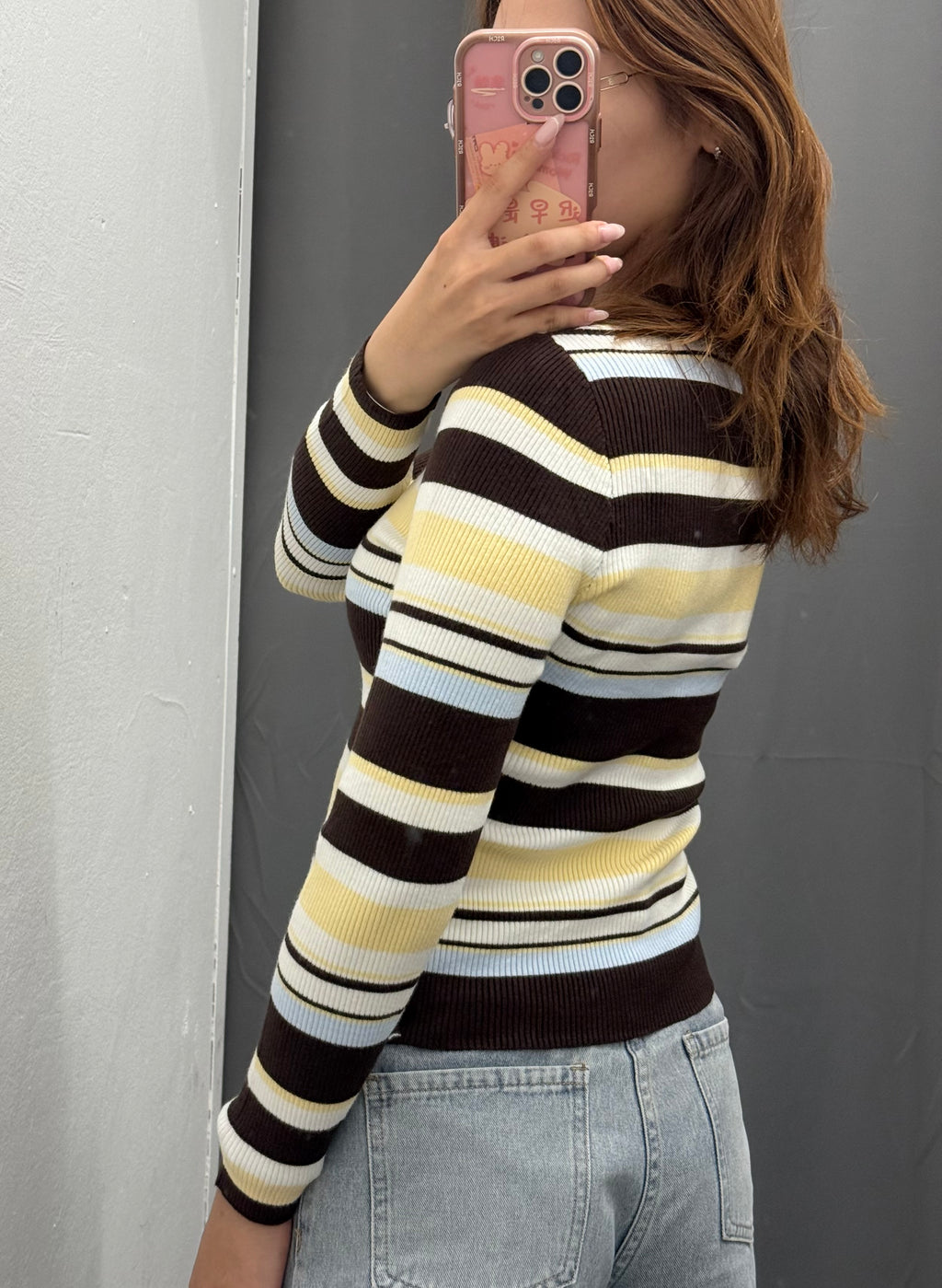 Maglioncino Polo A Costine A Righe FGD MODA