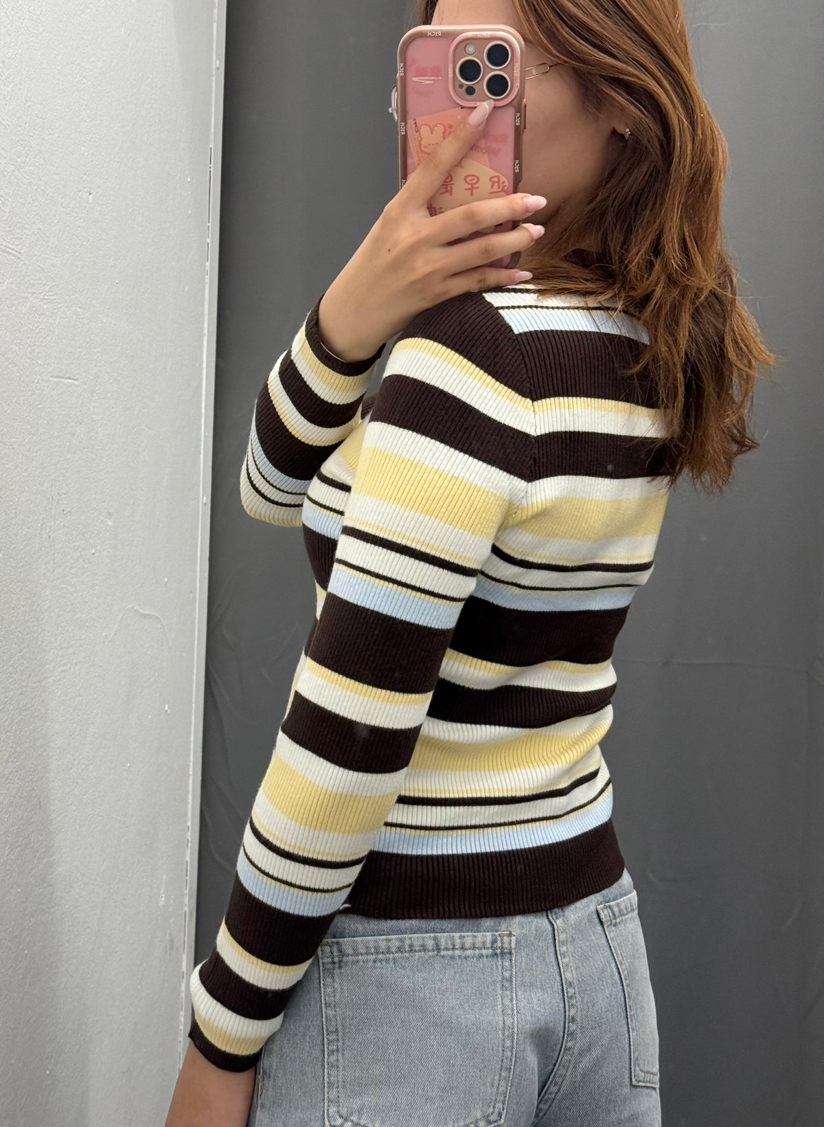 Maglioncino Polo A Costine A Righe FGD MODA