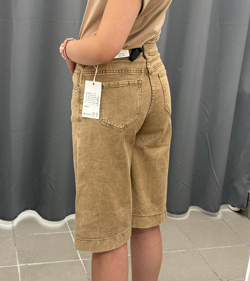 Bermuda Denim Sabbiato Fino alla Taglia 52 A1372 FGD MODA