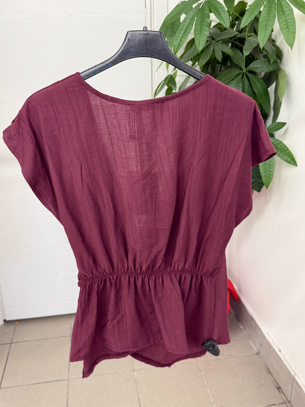 Blusa in viscosa con scollo a incrocio FGD MODA