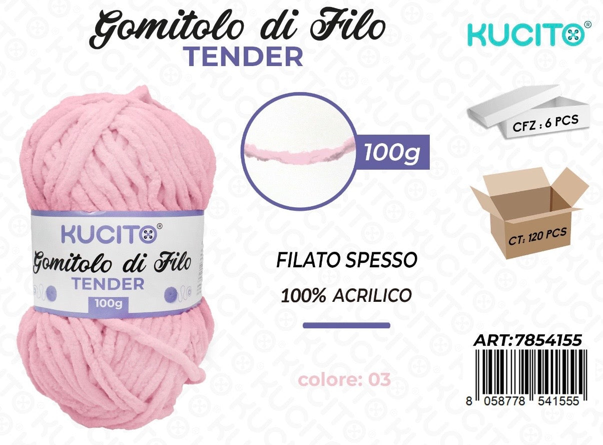 Gomitolo di filo TENDER 100g FGD MODA