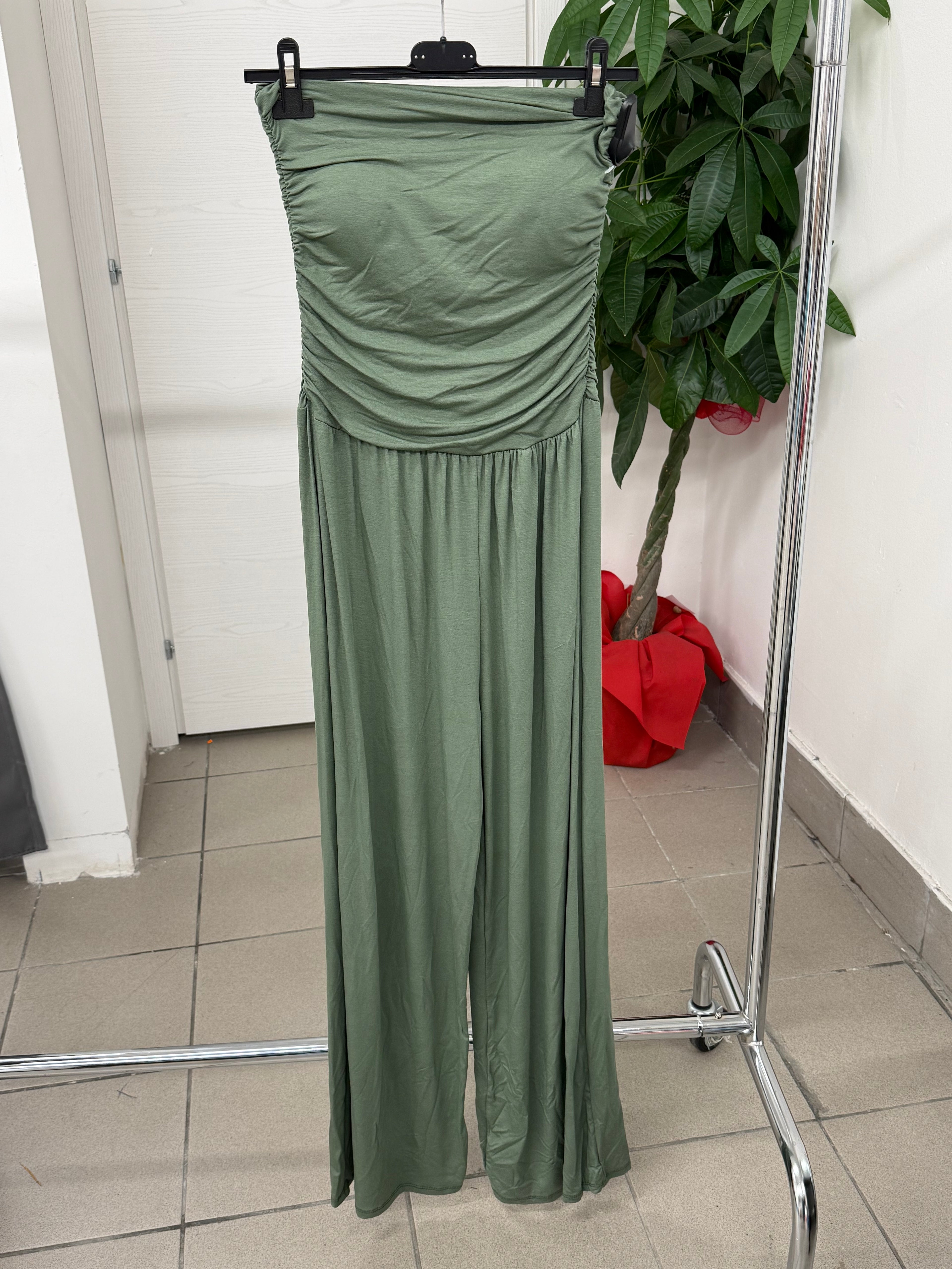 Jumpsuit in viscosa con arricciatura sui lati FGD MODA
