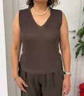 Maglia smanicata con scollo a V FGD MODA