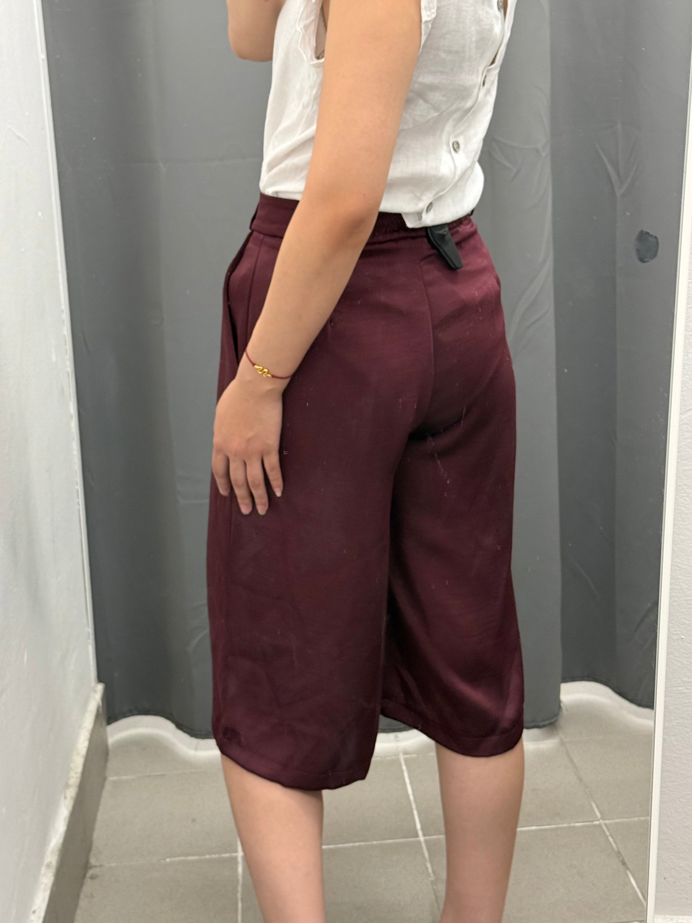 Pantaloni Bermuda Effetto Raso FGD MODA