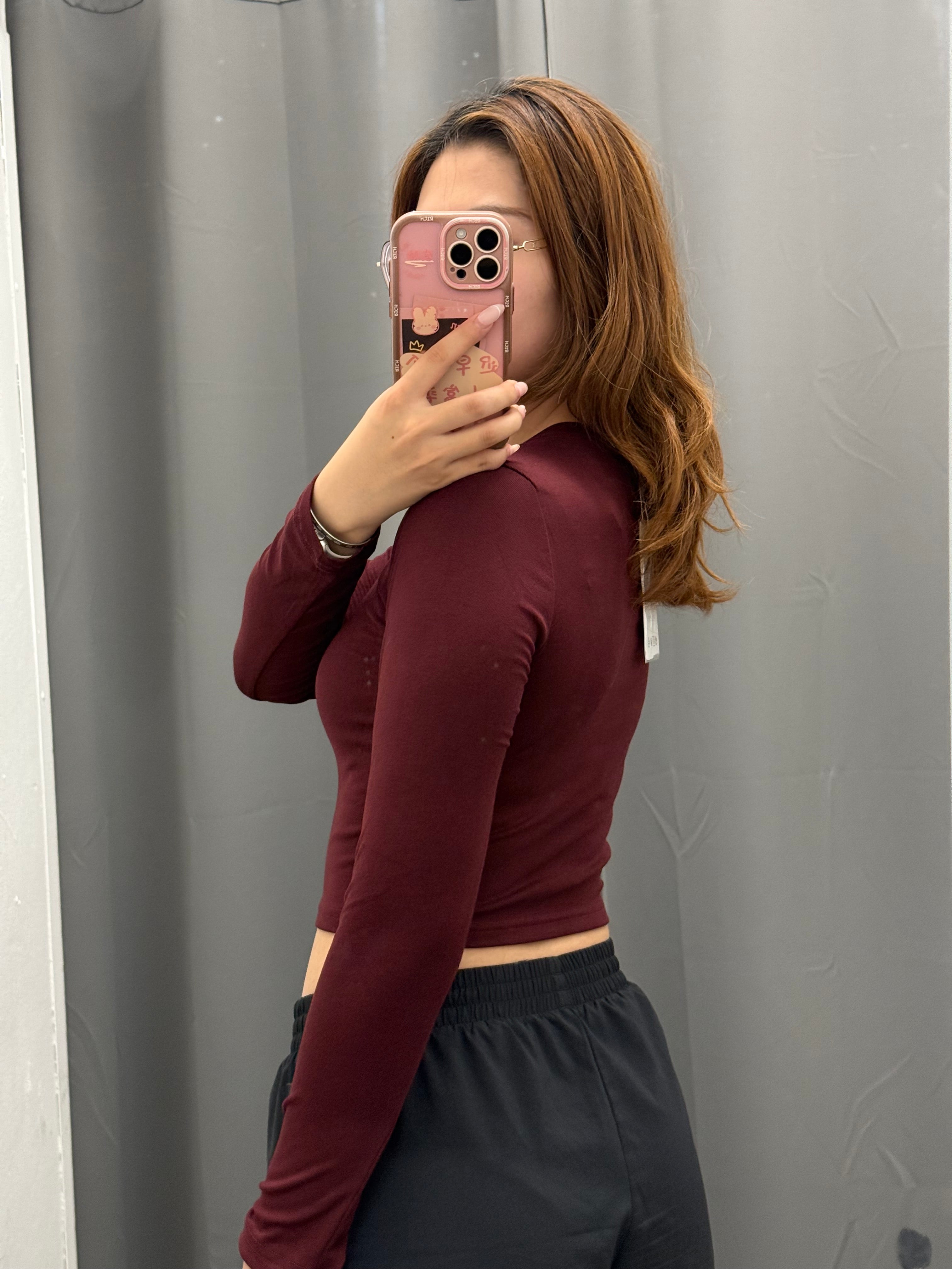 Maglietta Basic Crop A Maniche Lunghe FGD MODA